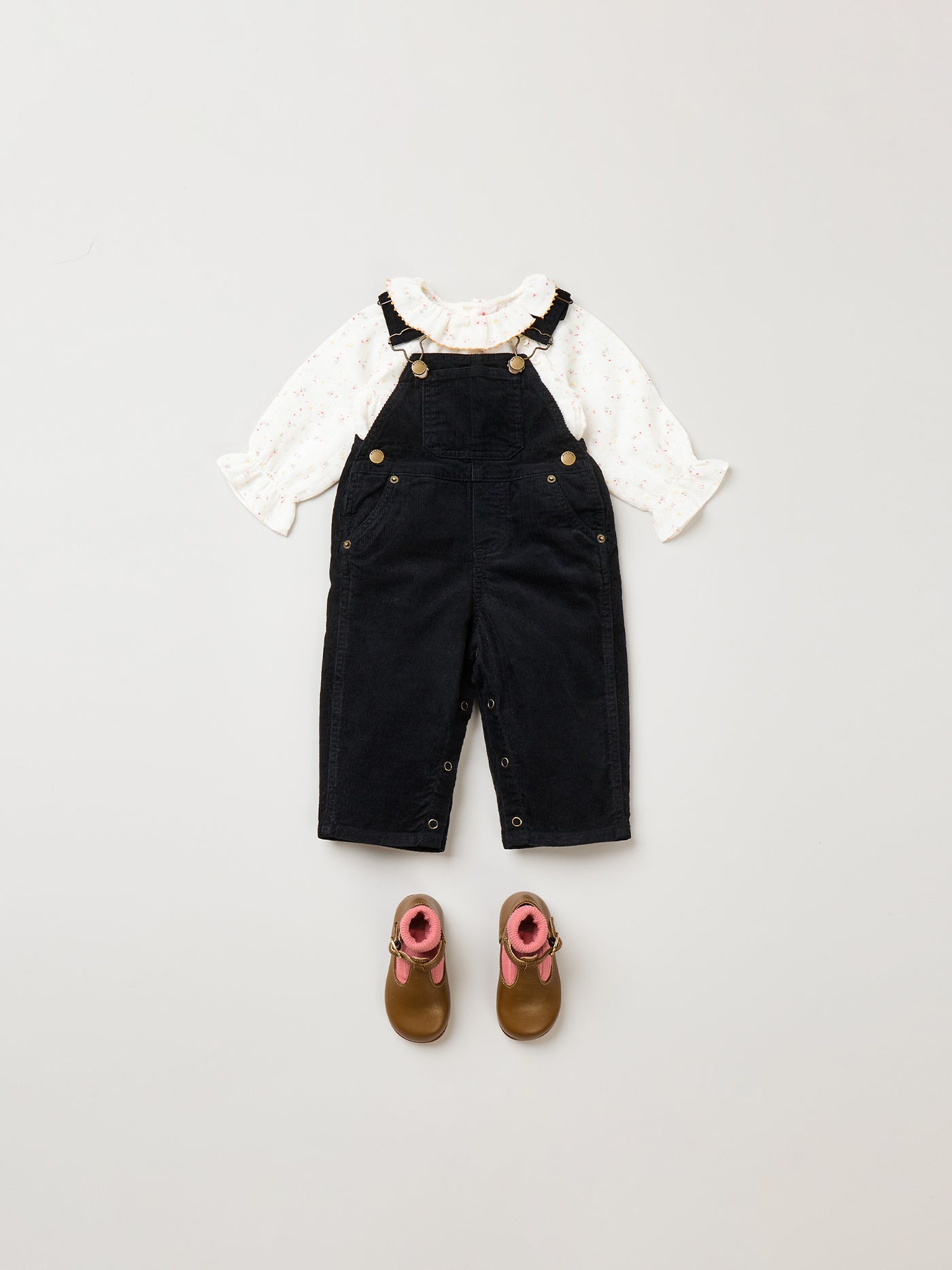 Winter 2023 Baby-Mädchen-Look Overall Schwarz
