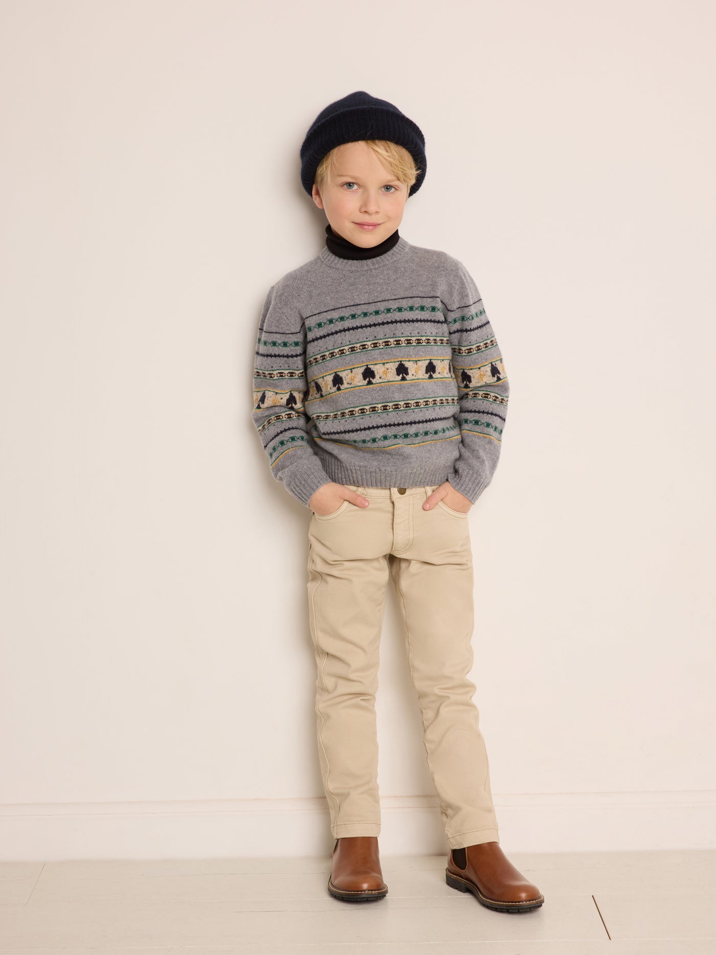 Winter 2023 Jungen Weiße Hose