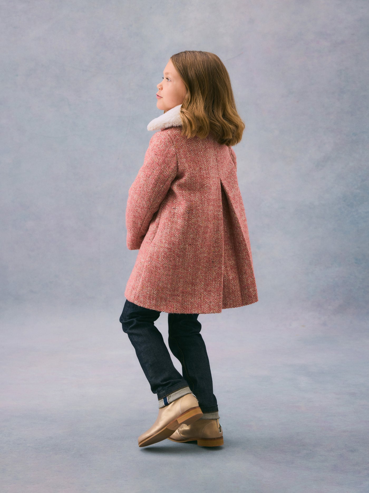 Winter 2024 girl's look wool coat