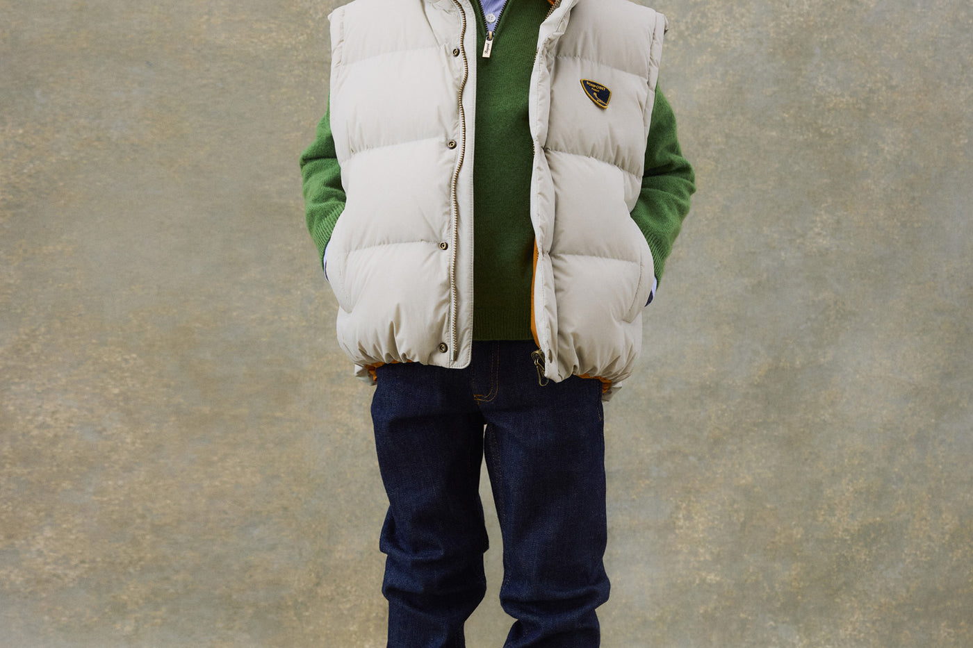 Winter 2024 boy's look puffer vest