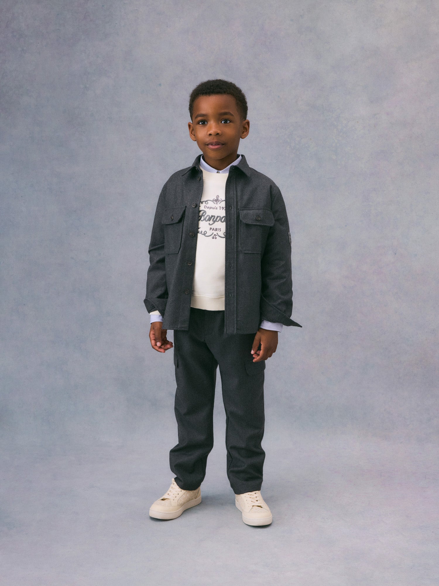 Winter 2024 boy's look two-pocket overshirt • Bonpoint