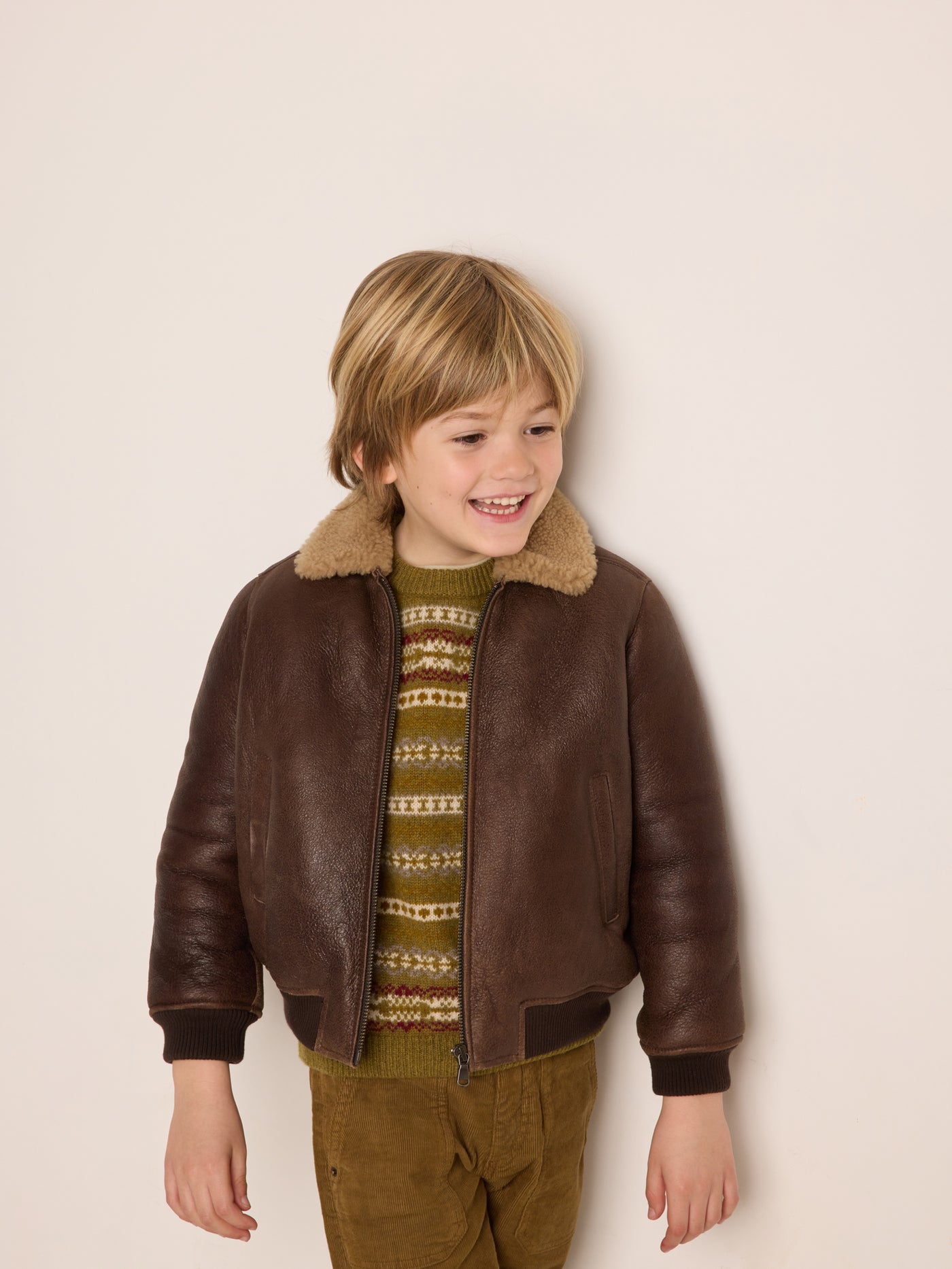 Winter 2023 Jungen Gemusterter Pullover