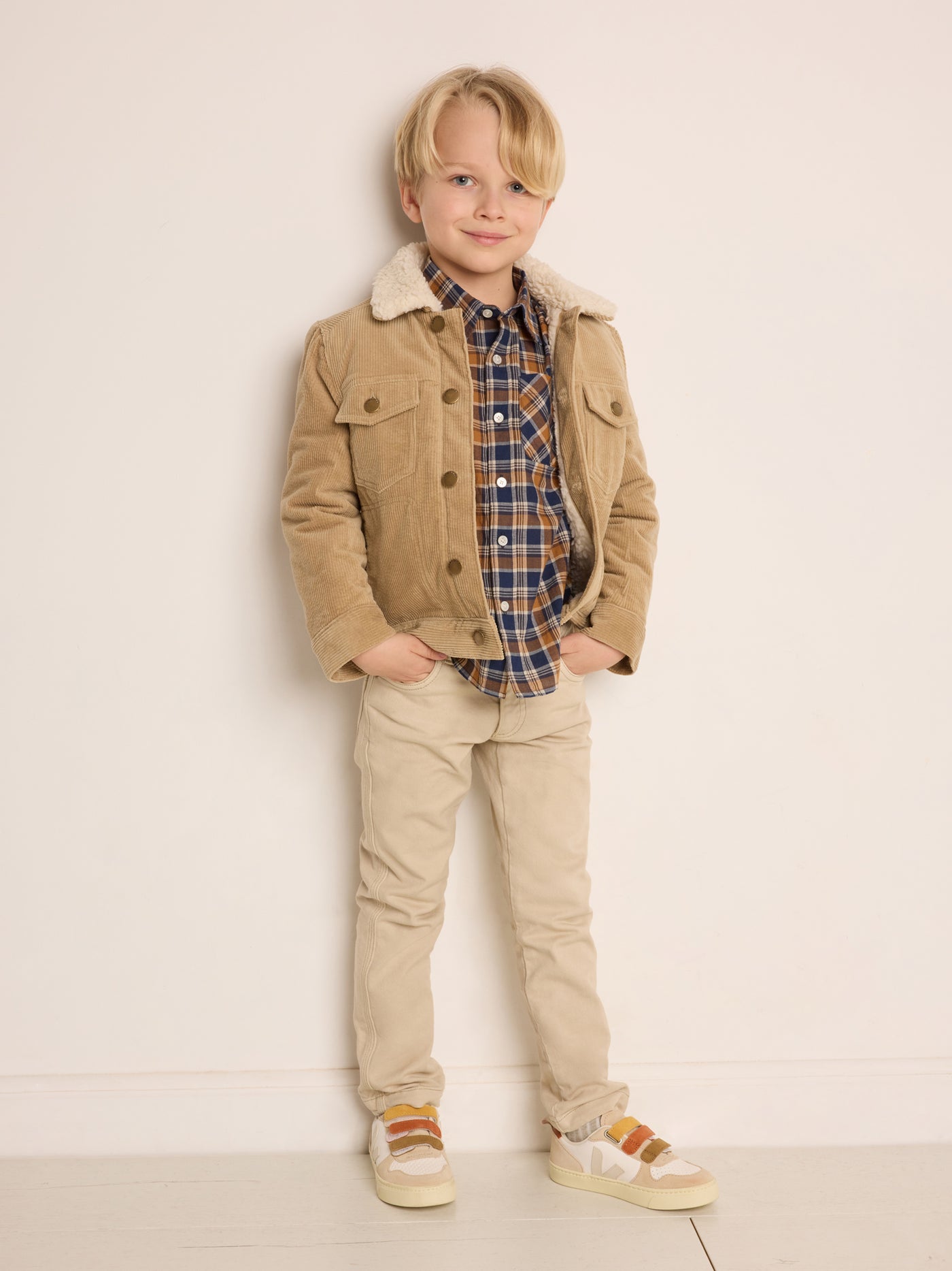 Winter 2023 Jungen Kariertes Hemd