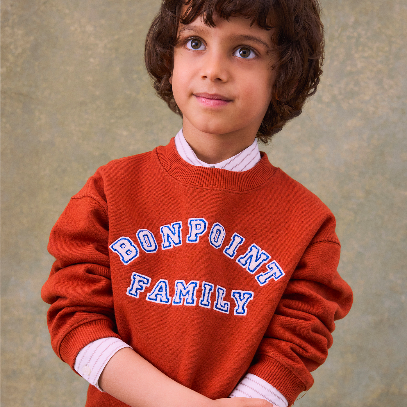 Winter 2024 Jungen-Look Pullover mit Stickerei