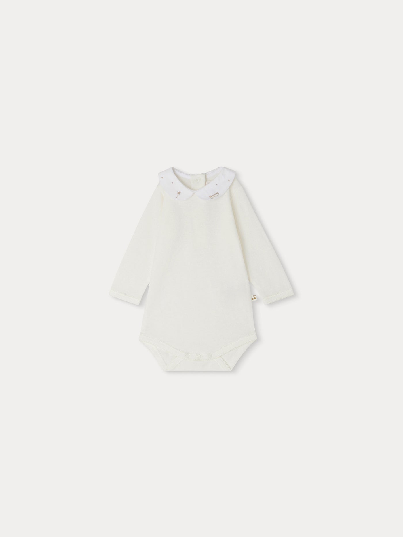 Cygne-Bodysuit mit goldbesticktem Kragen