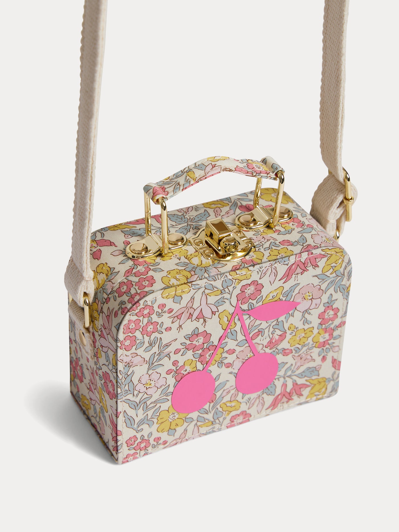 Aimane Mini Koffertasche rosa Blumen