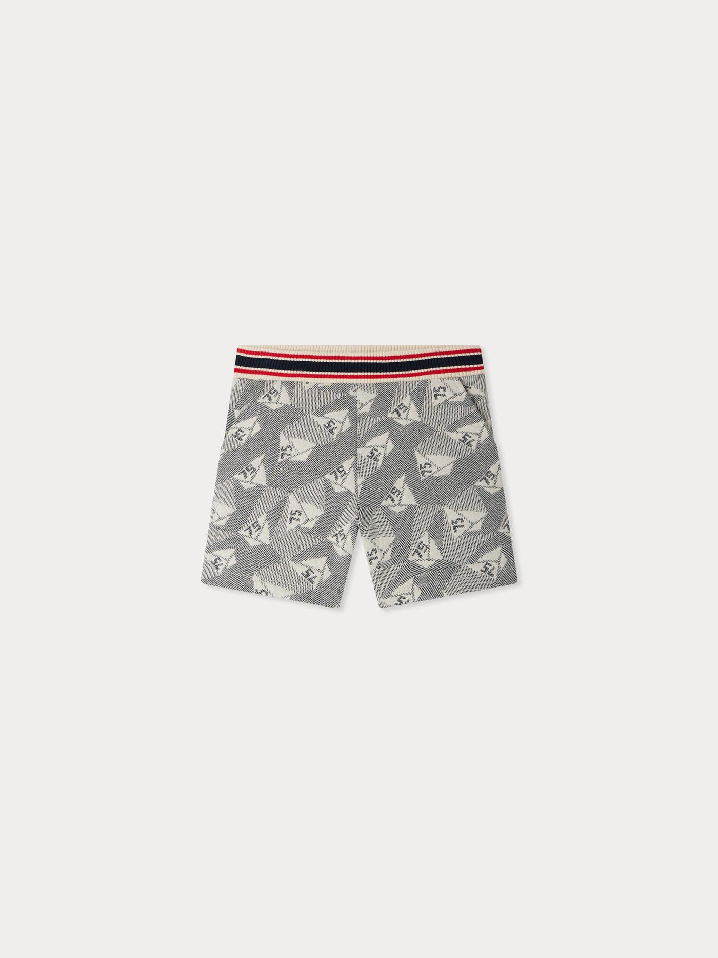 Edle Bermuda aus Jacquard-Fleece