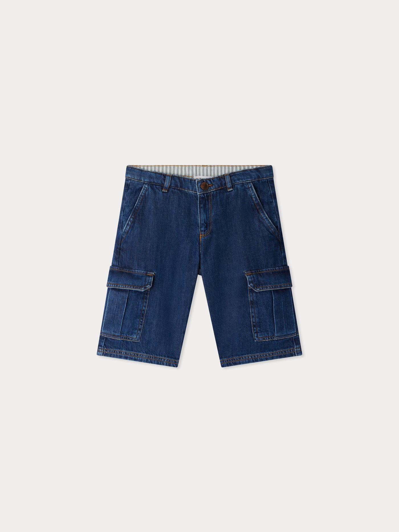 Caiman Bermuda-Shorts mit Taschen aus blauen Denim