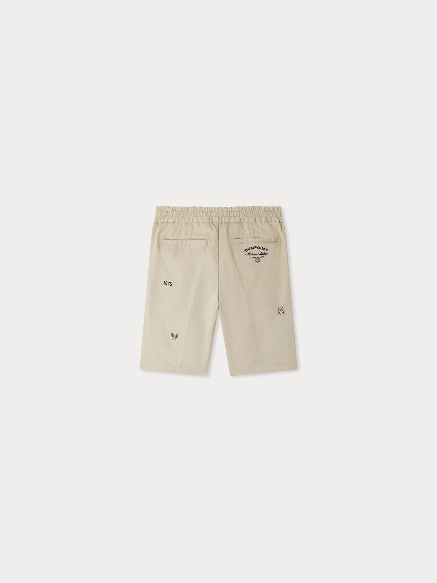 Shorts mit christlicher Stickerei