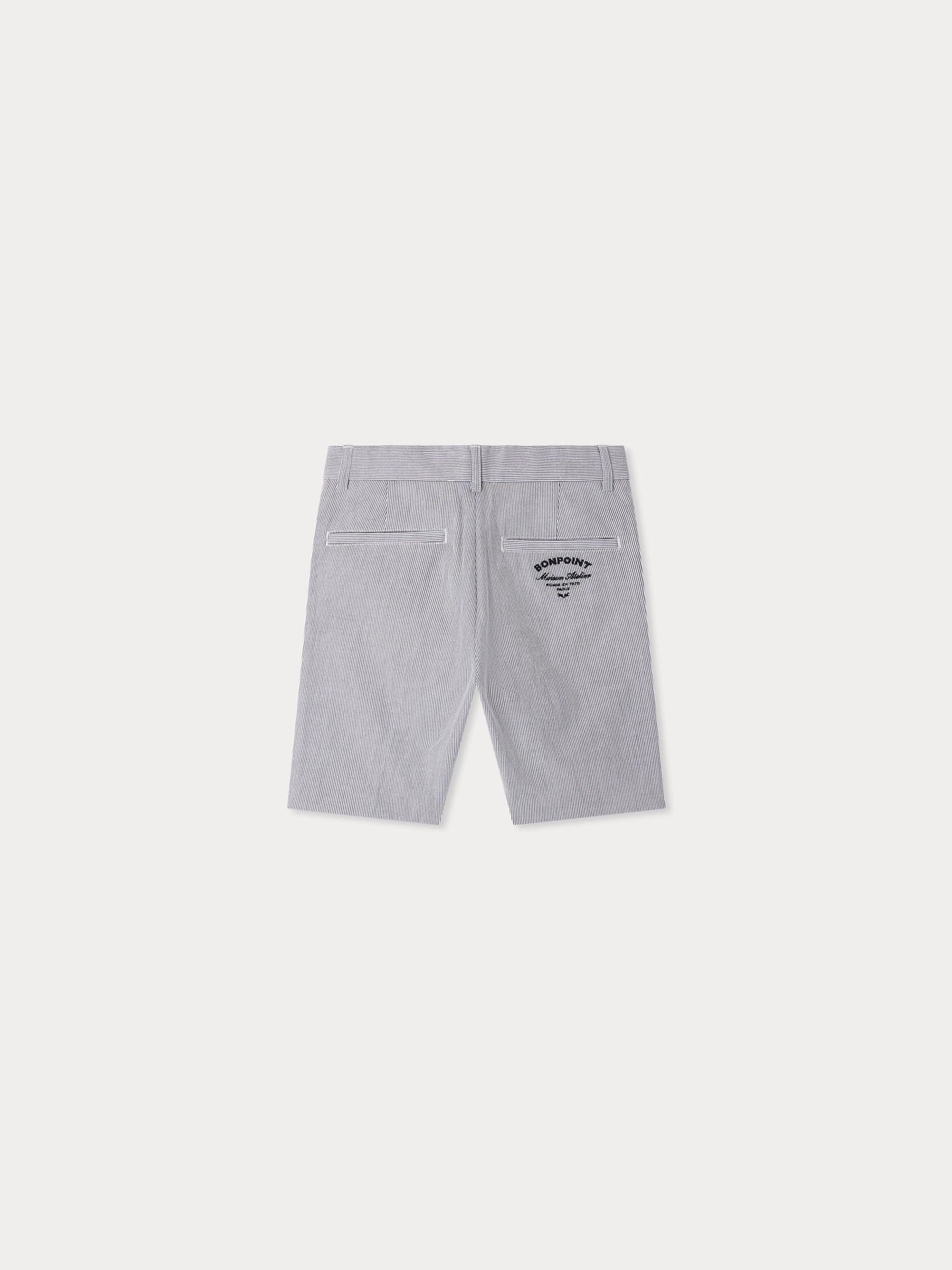 Calvin embroidered shorts with fine stripes