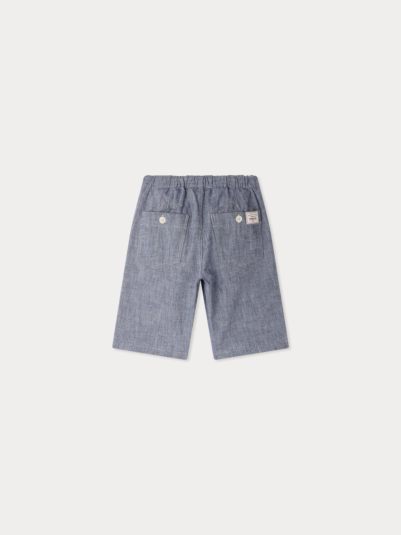Erno-Shorts aus Chambray mit elastischem Bund
