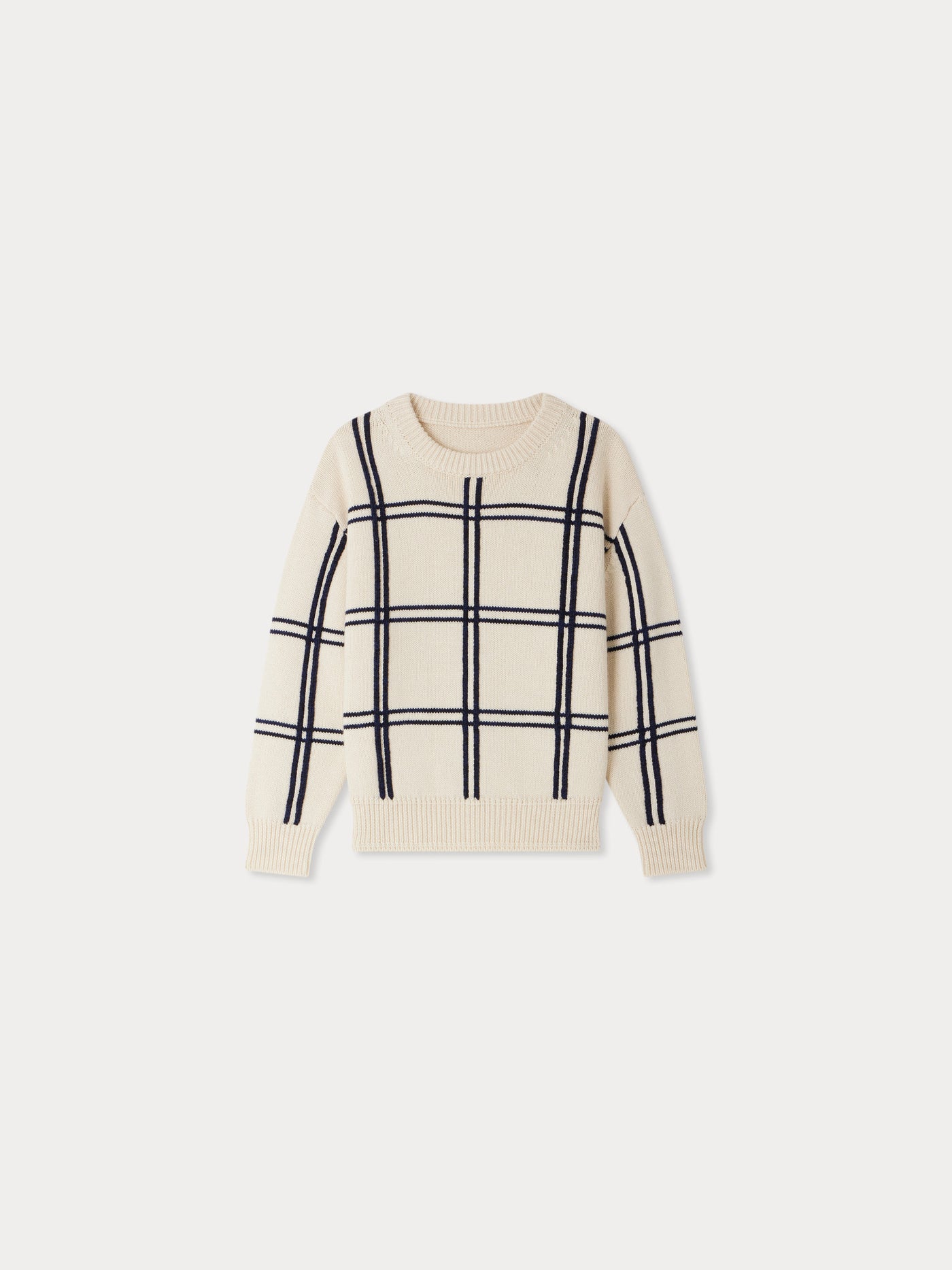 Erwin bestickter Pullover mit Streifen