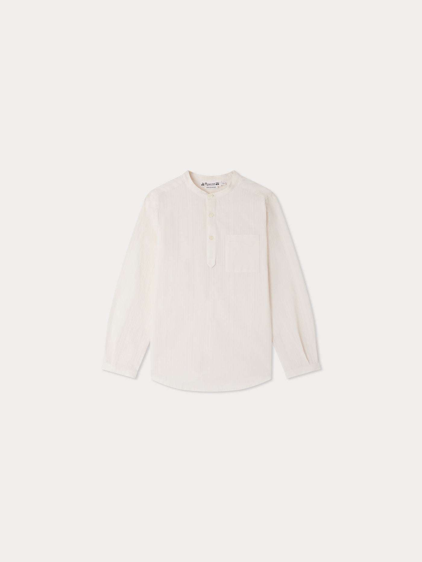 Claude shirt with mandarin collar and fine stripes