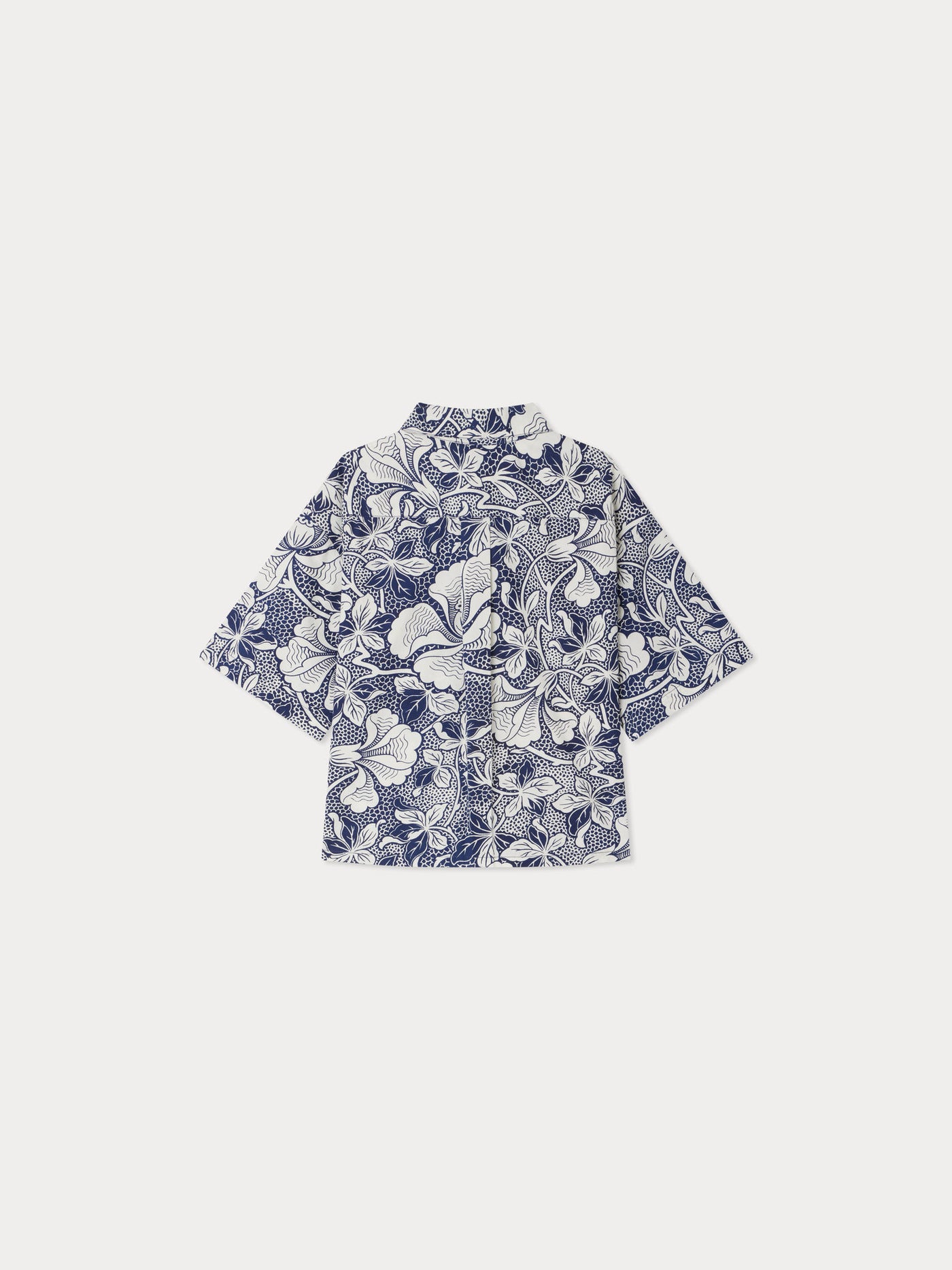 Erian poplin shirt with floral motif