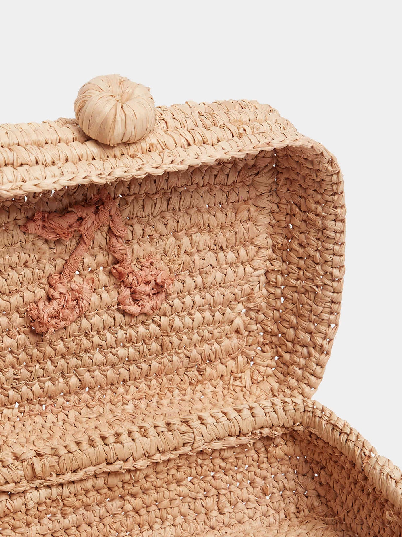 Aimane raffia suitcase bag with shoulder strap