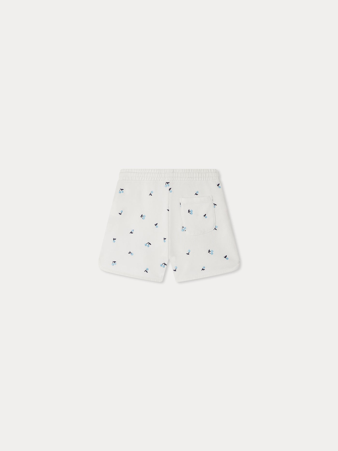 Caroline fleece shorts with cherry embroideries