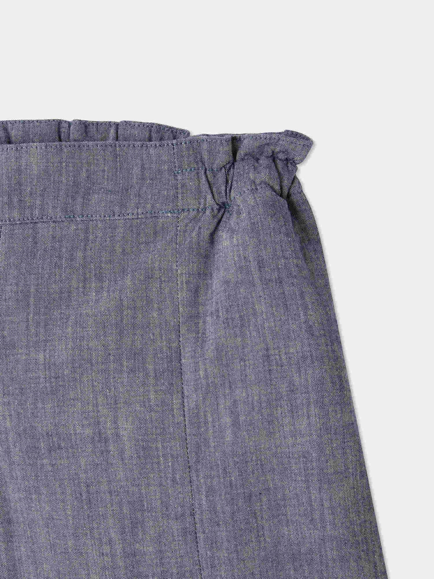 Elif shorts in chambray with elastic waist