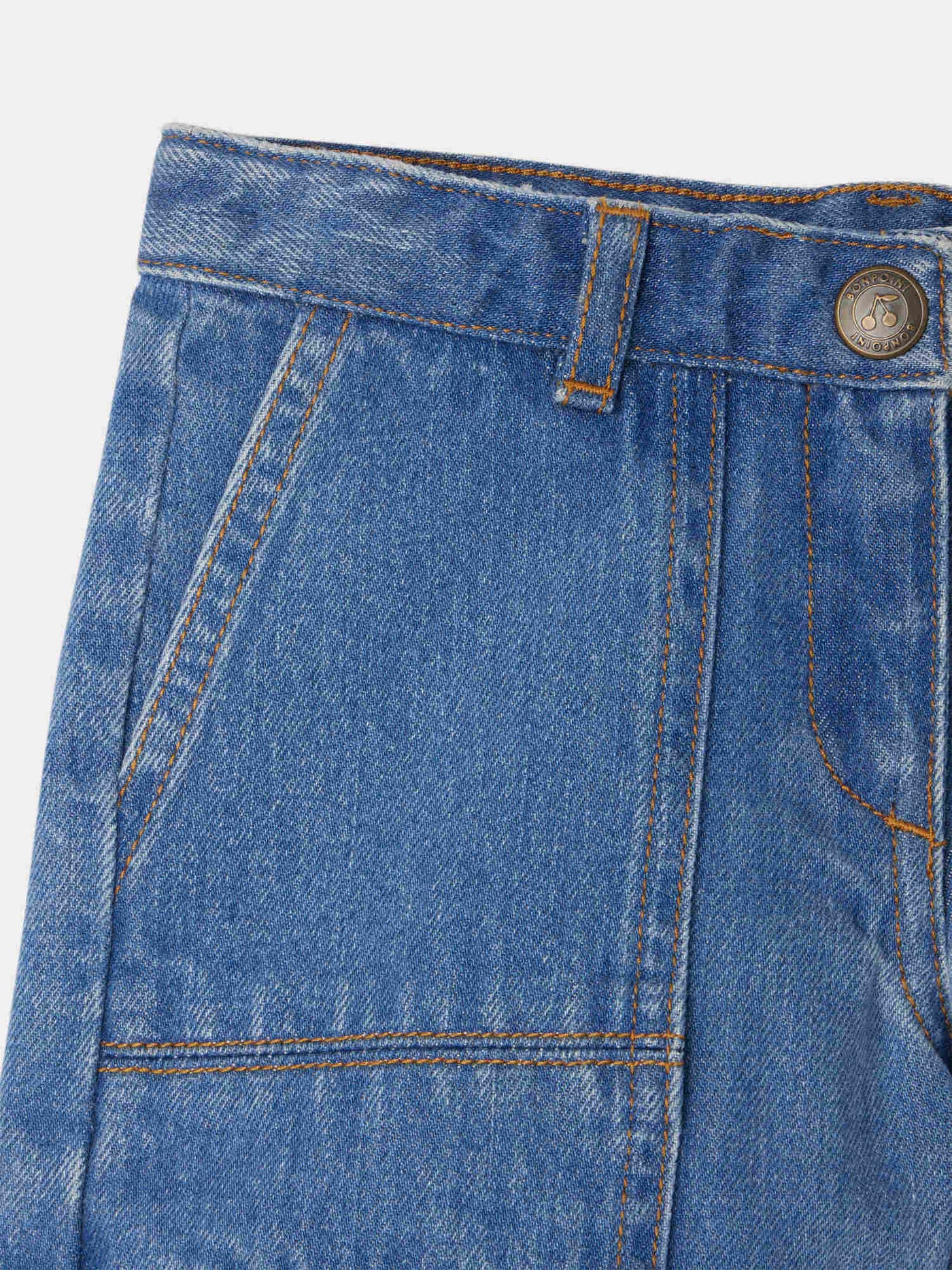 Emira shorts with pockets in blue denim