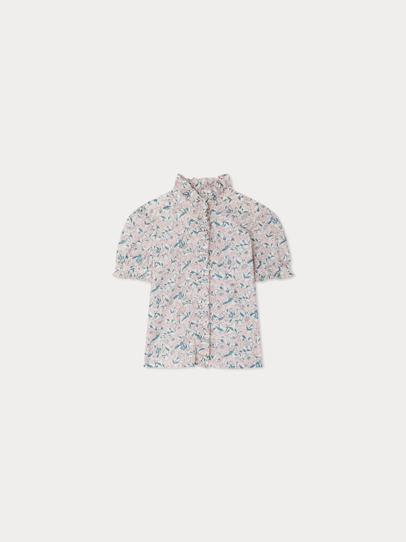 Cindy-Bluse mit Rüschen aus Liberty-Stoffen