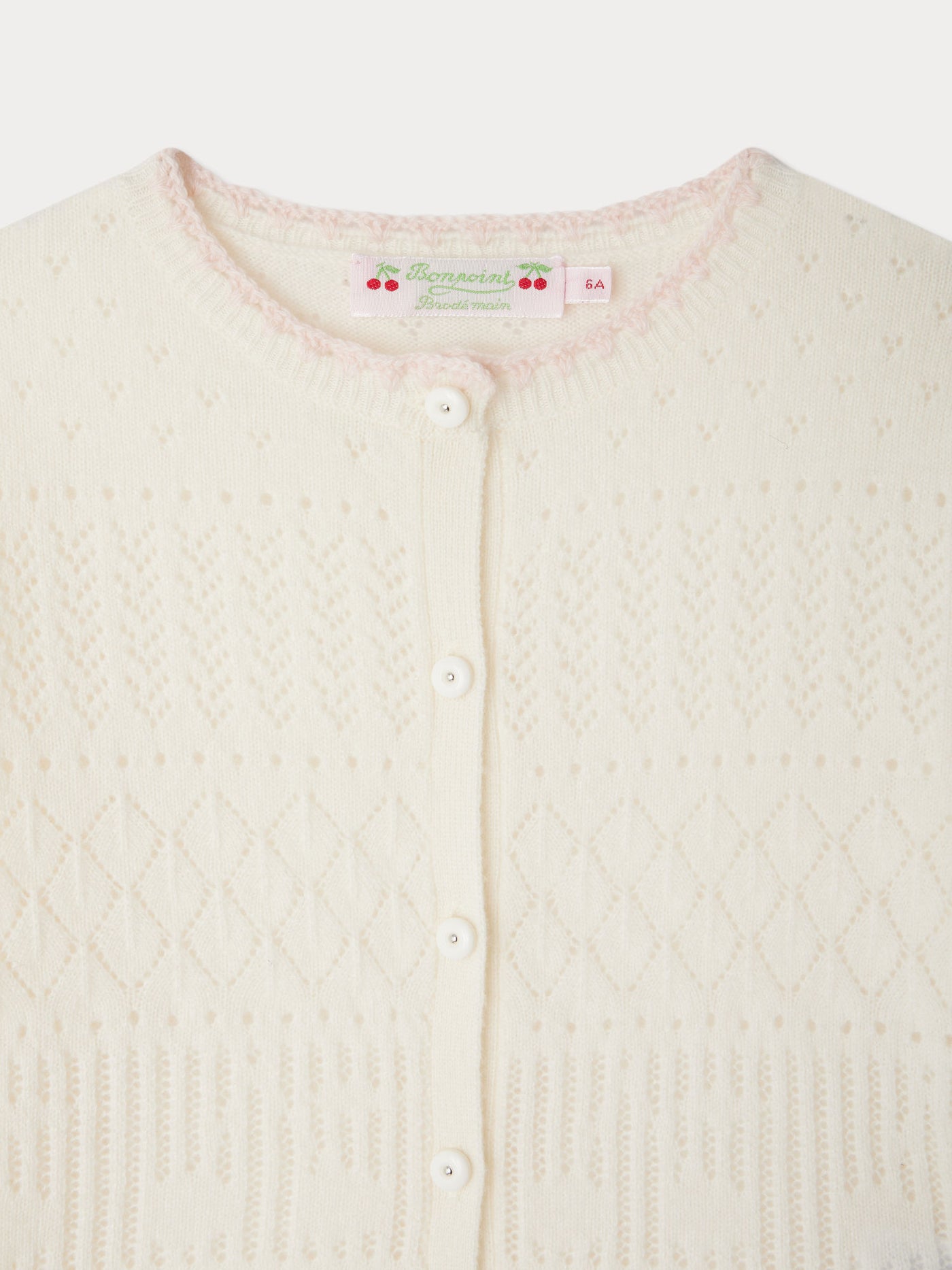 Enza ribbed cardigan white cashmere