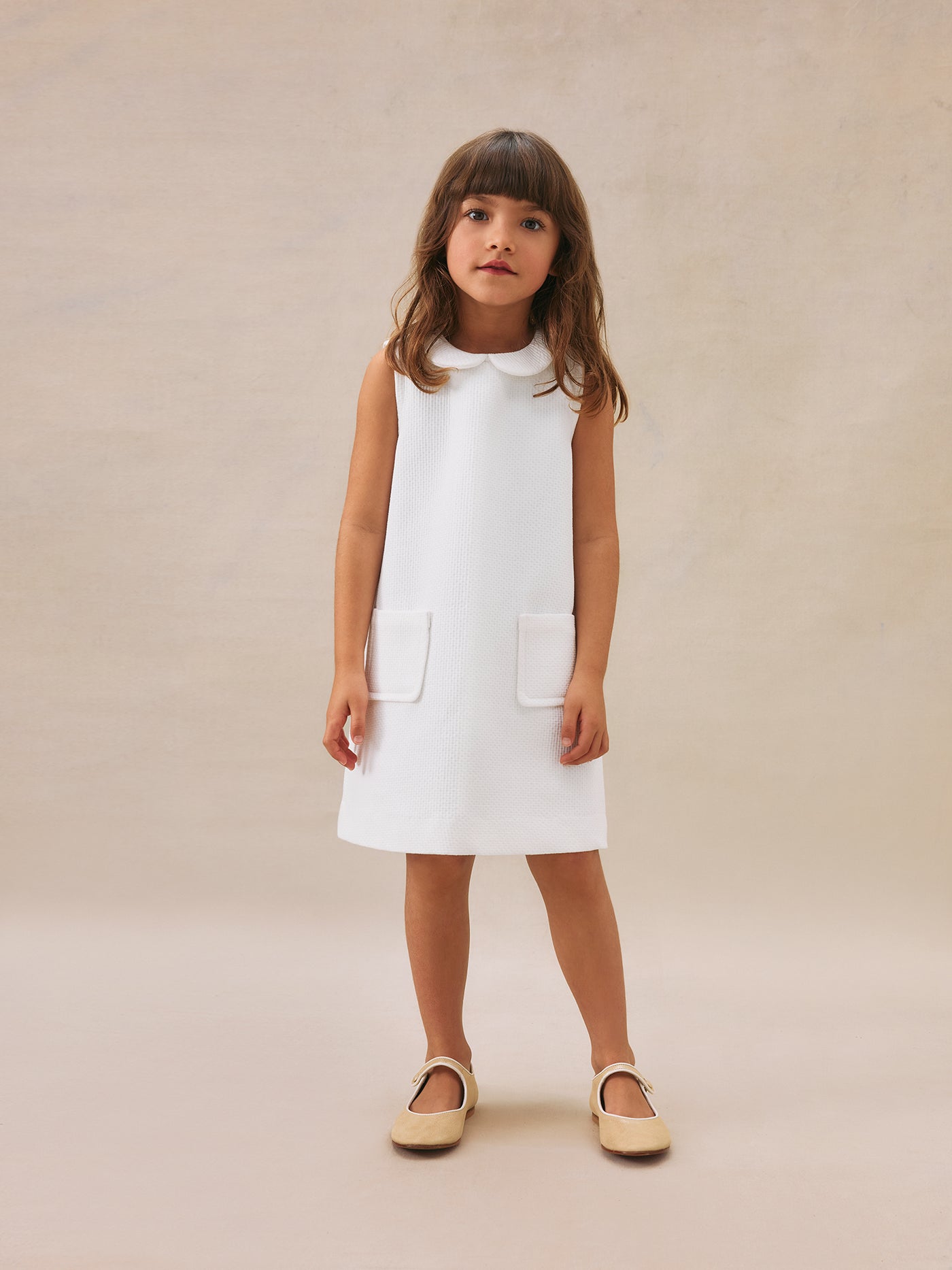 Evangeline-Kleid aus Baumwollpiqué