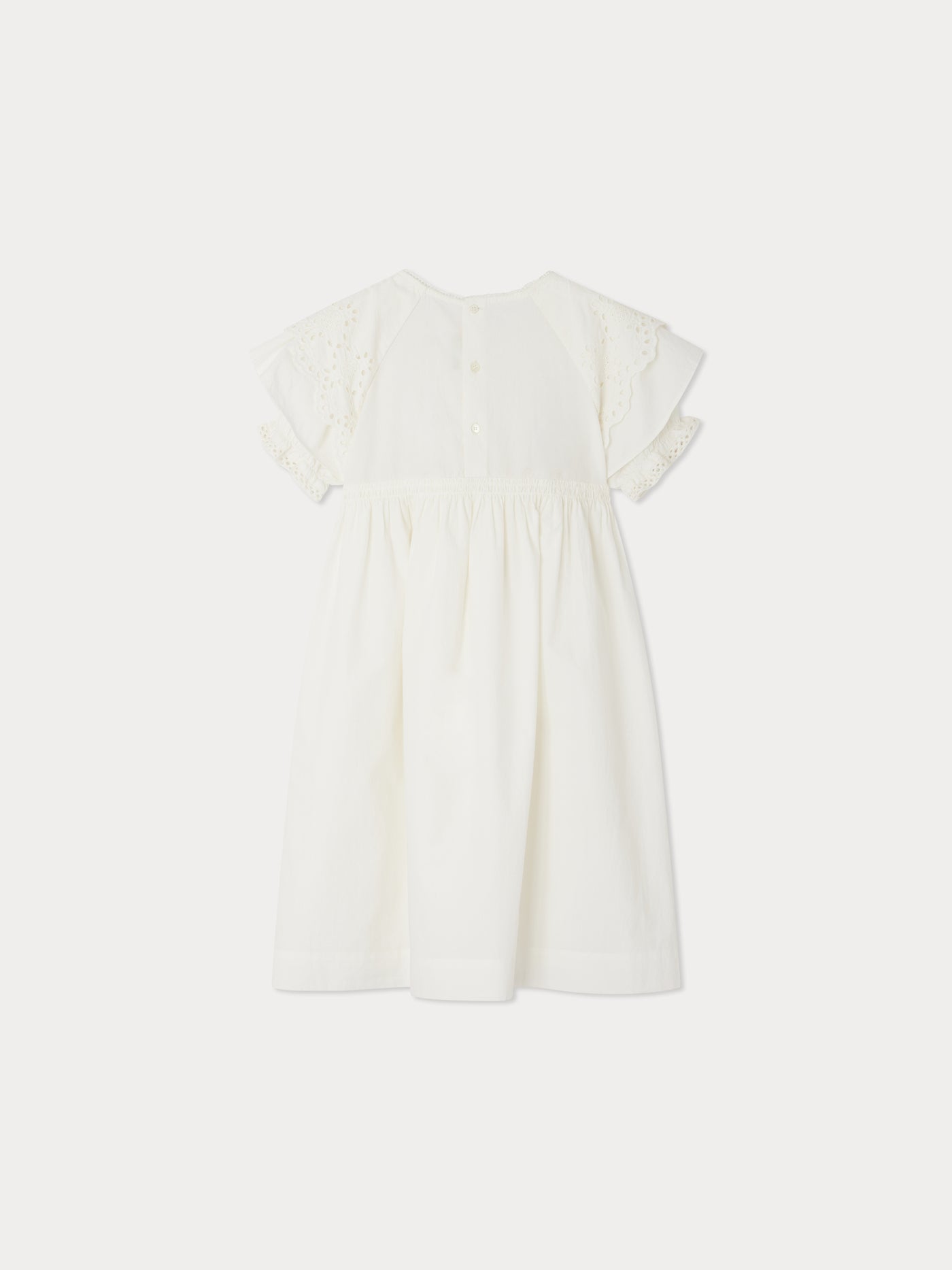 Elyne poplin dress with english embroideries