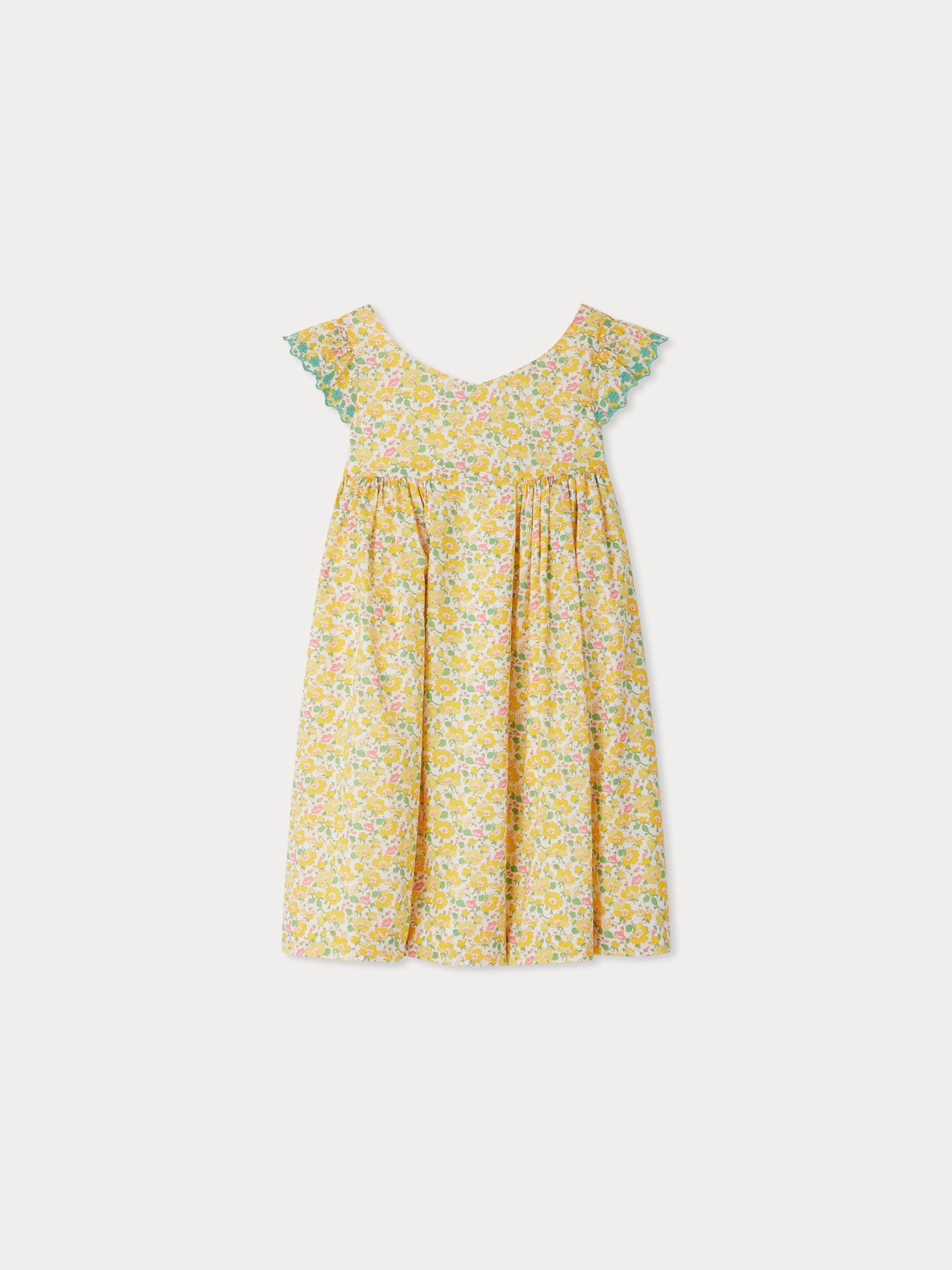 Emina embroidered dress made with Liberty fabrics