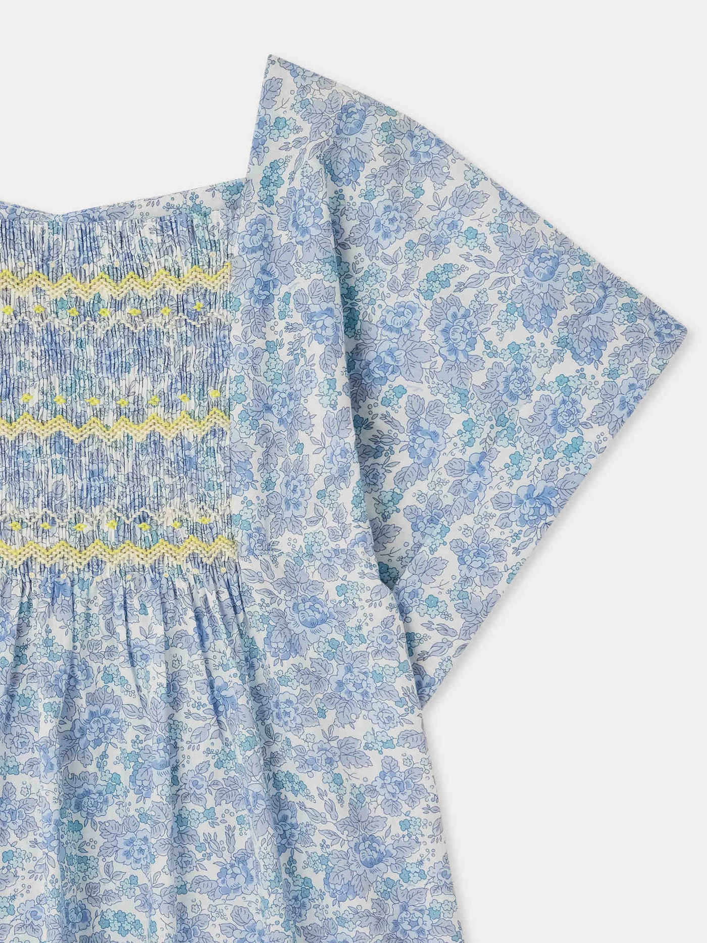 Paysanne smocked dress made with Liberty fabrics