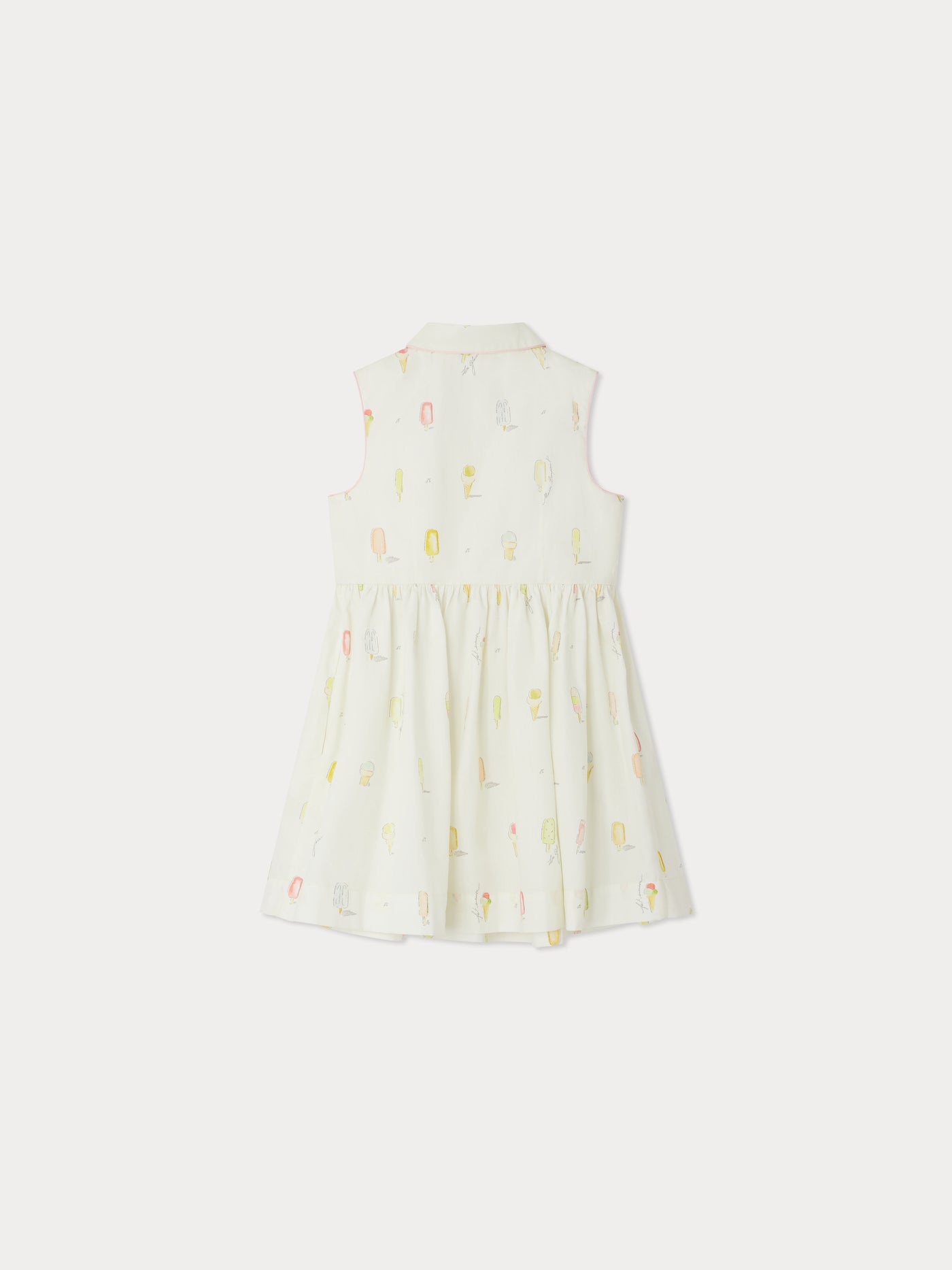 Anne sleeveless dress with ice-cream print