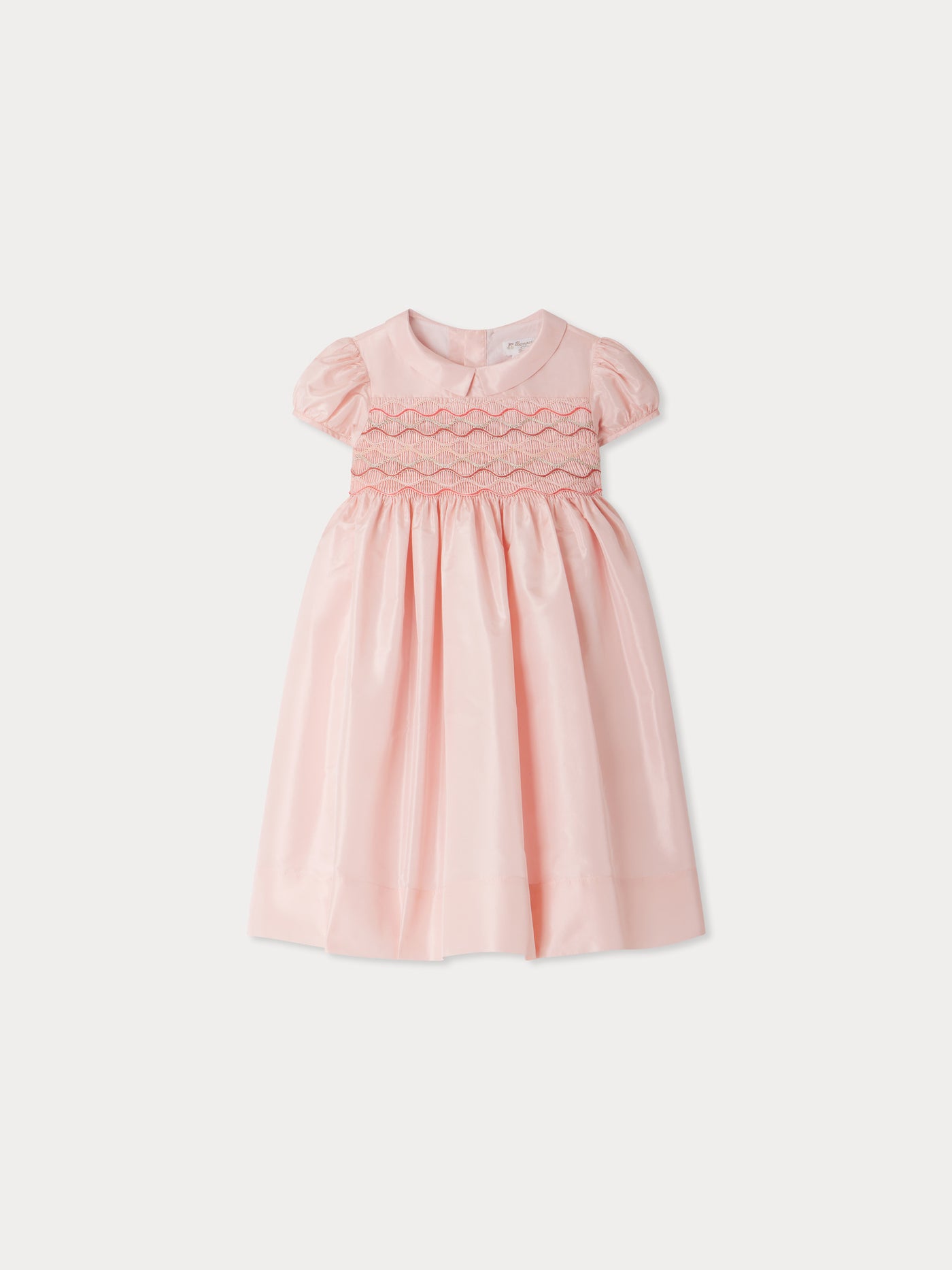 Terrie smocked dress in silk