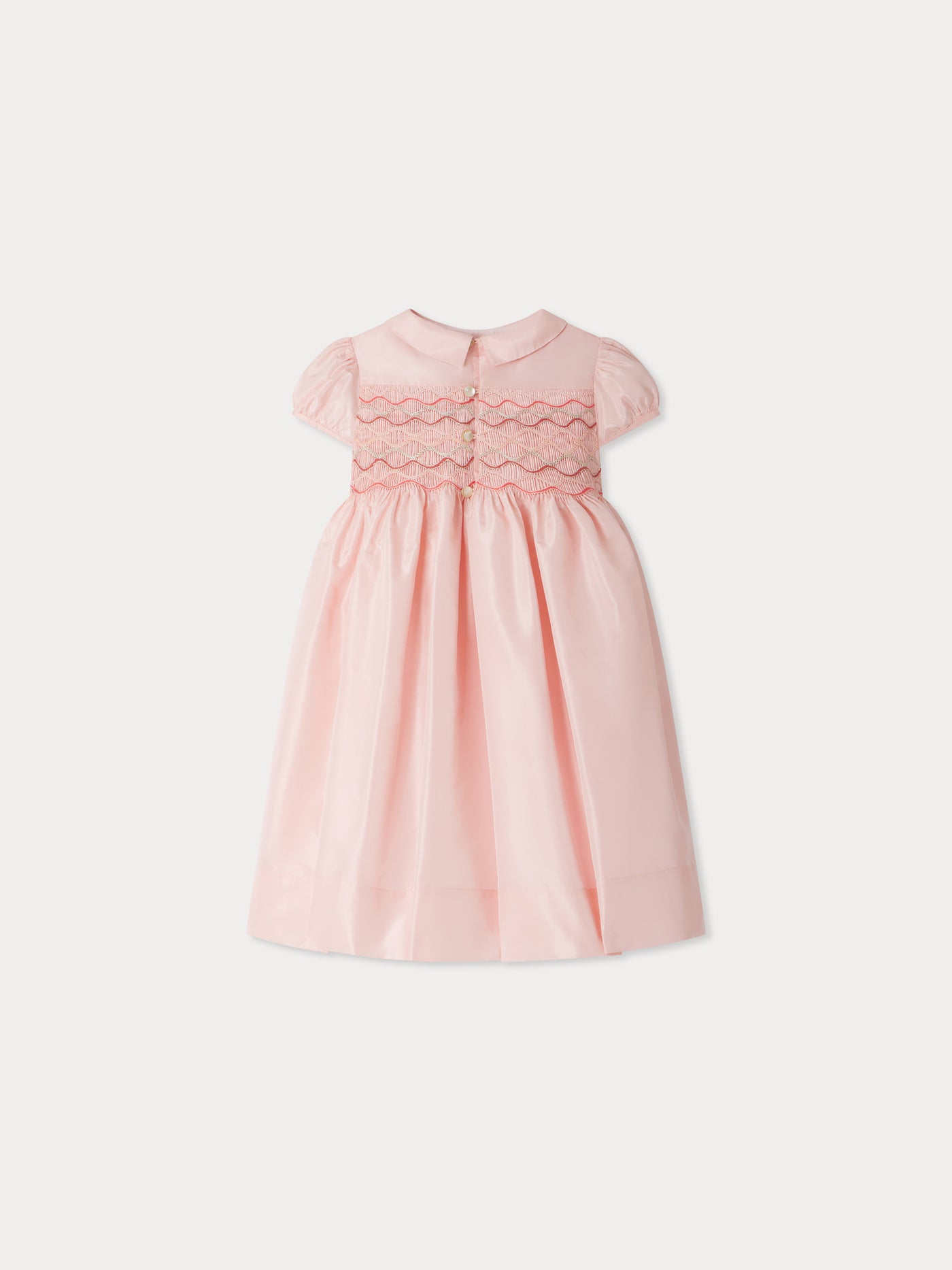 Terrie smocked dress in silk