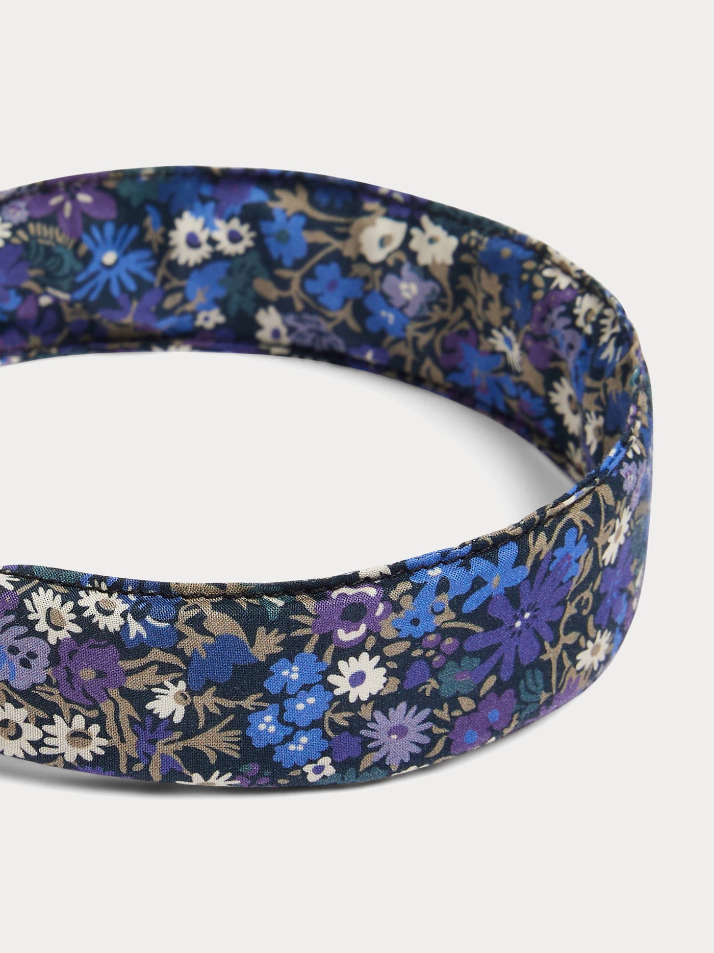 Anafi-Stirnband aus blauer Liberty-Stoff