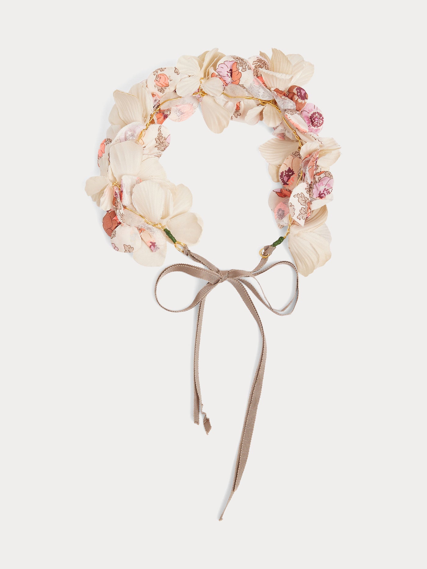 Elilou-Krone mit Blumen aus Liberty-Stoff