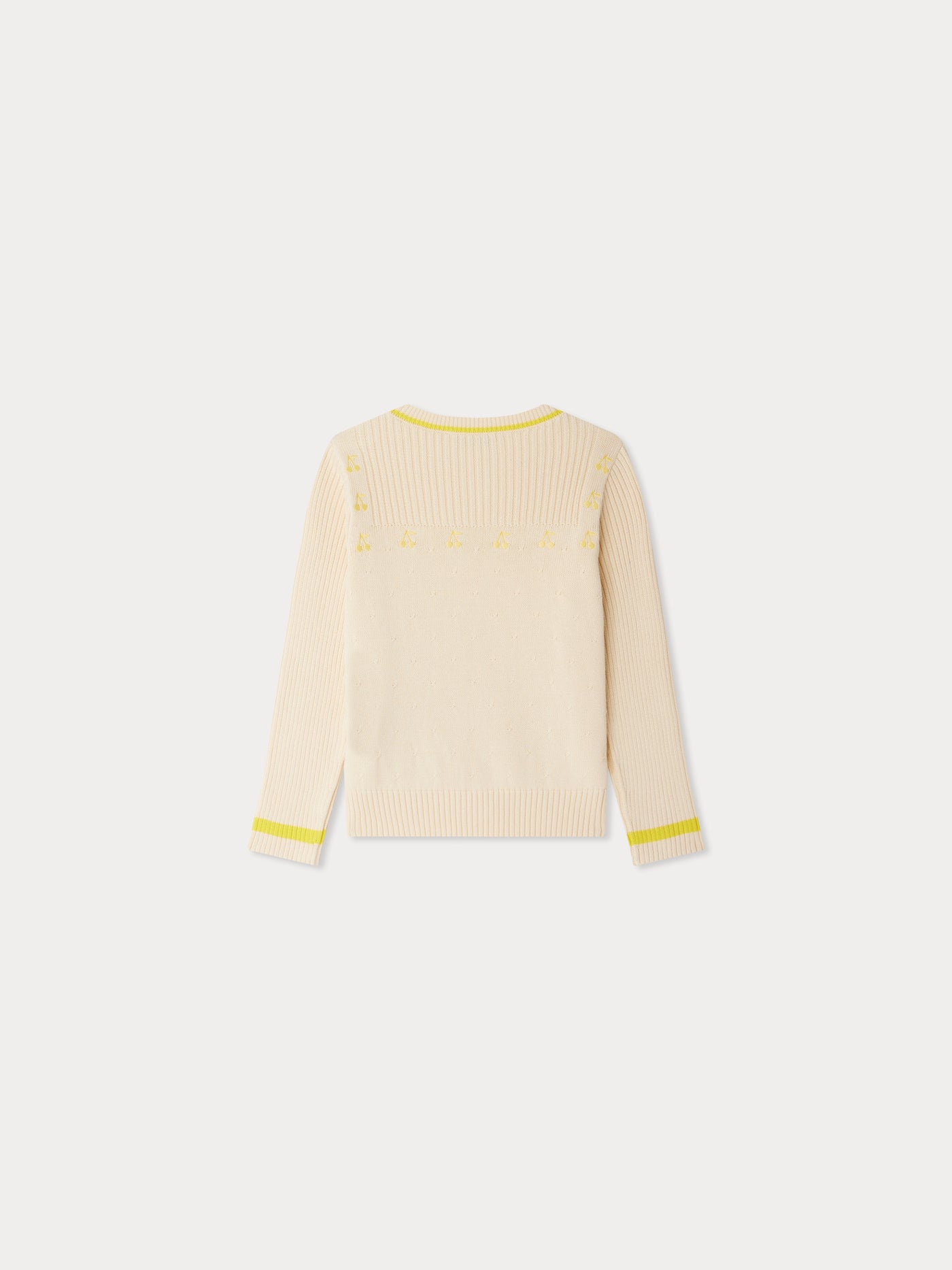 Enrica ribbed sweater with cherry embroideries