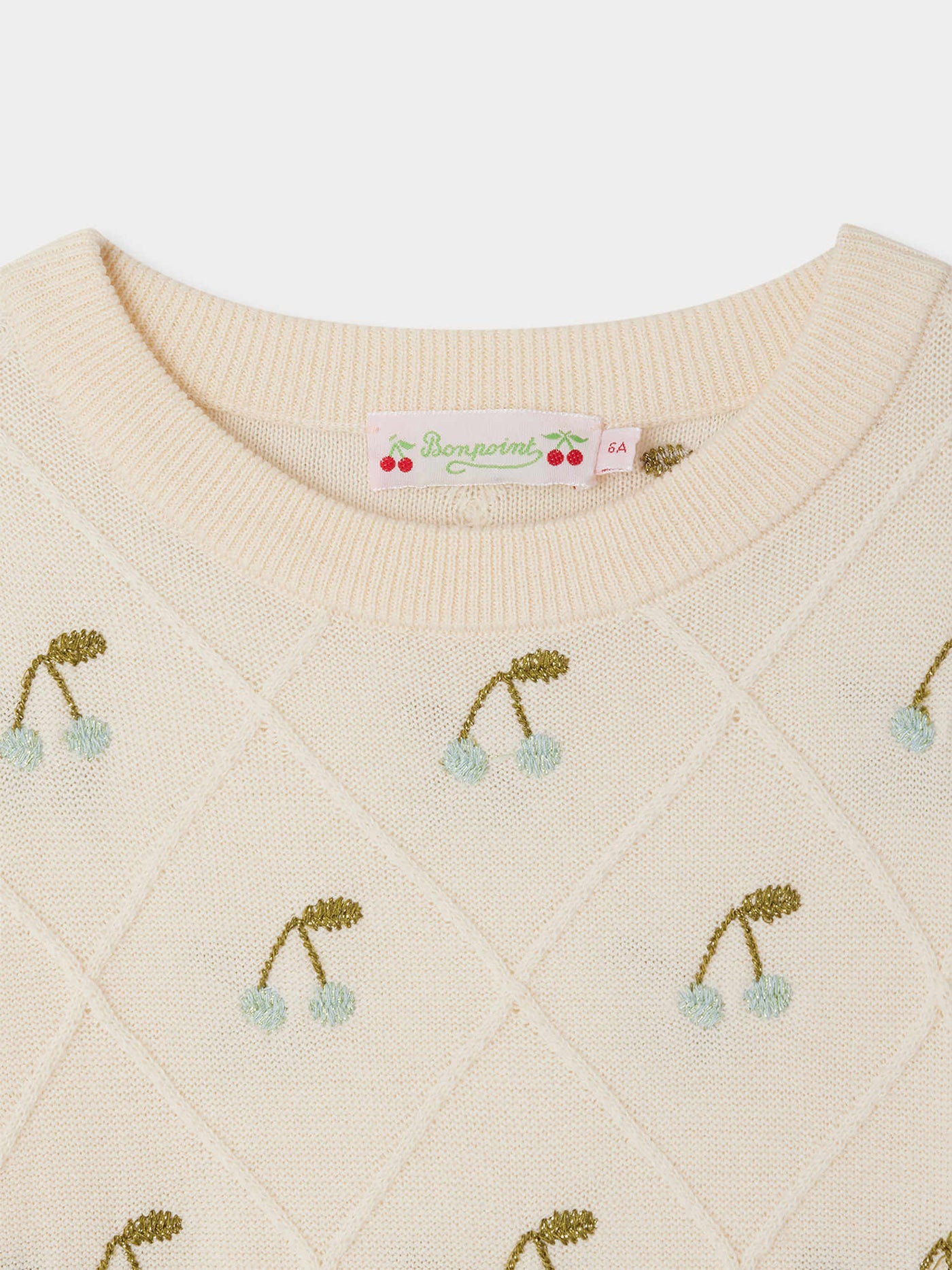 Alphonza sweater with cherry embroideries