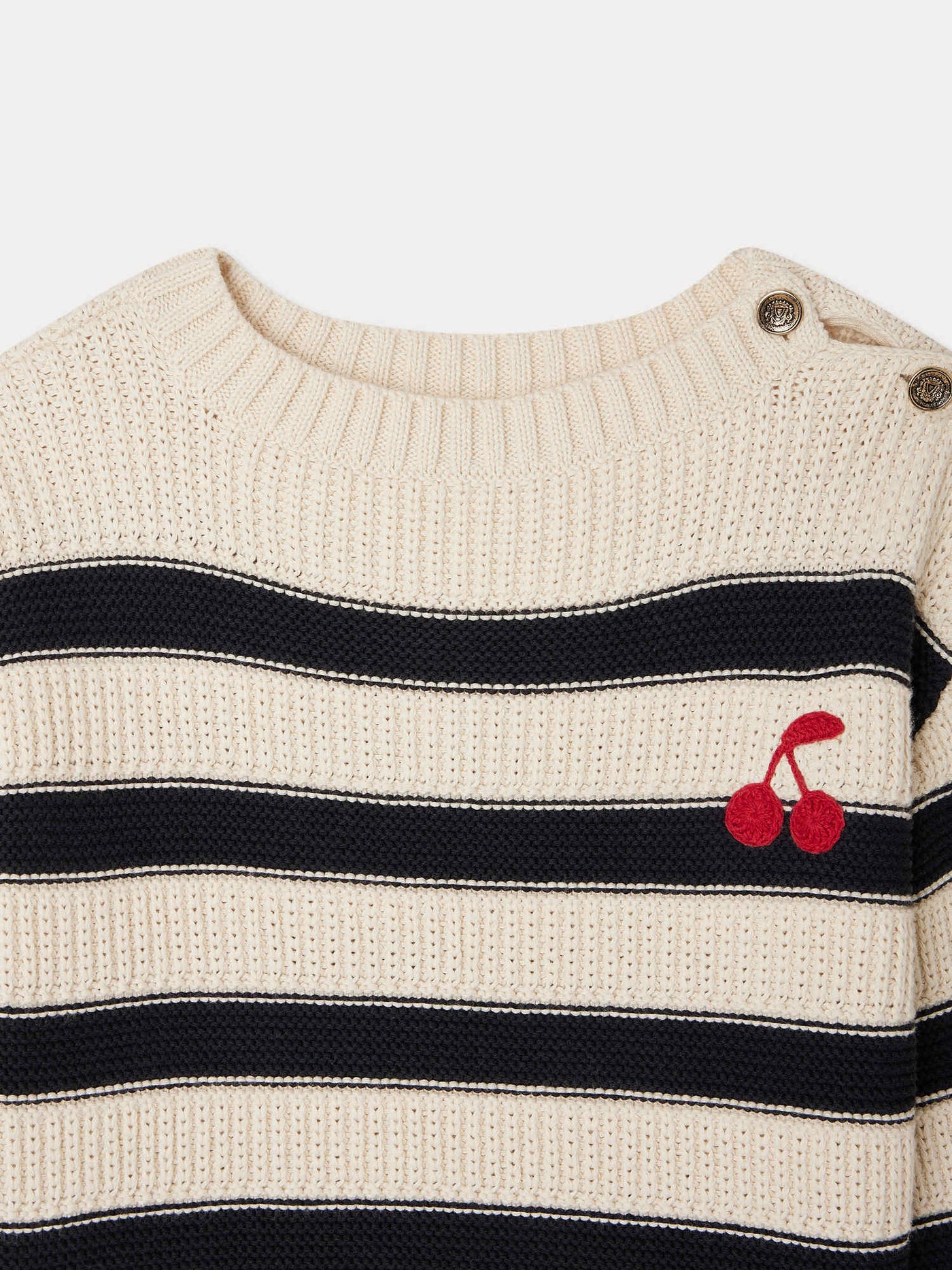 Ereni sweater striped with boat neckline