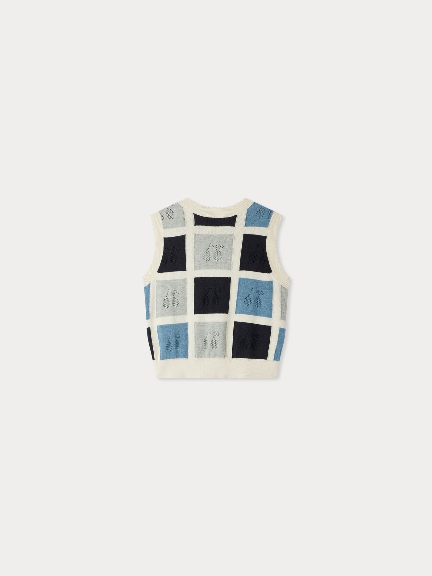 Elda sleeveless sweater with checks