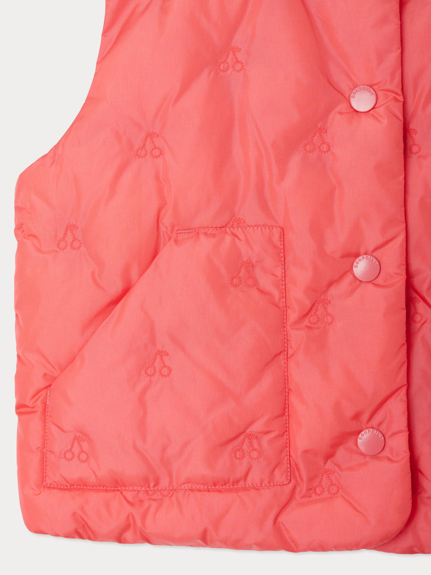 Enaelle embroidered and sleeveless puffer jacket