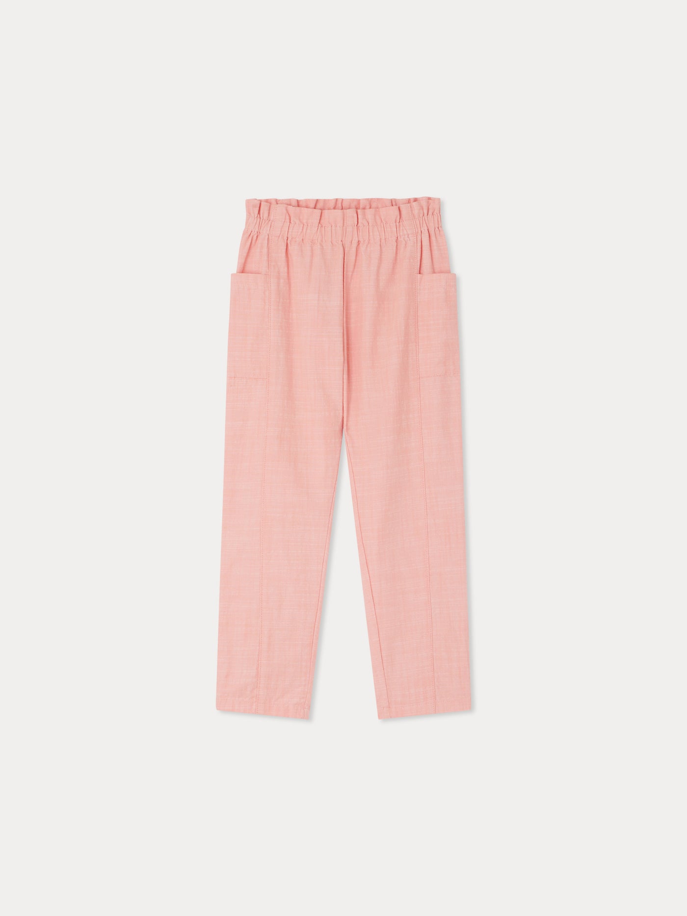 Tiche embroidered pants in chambray