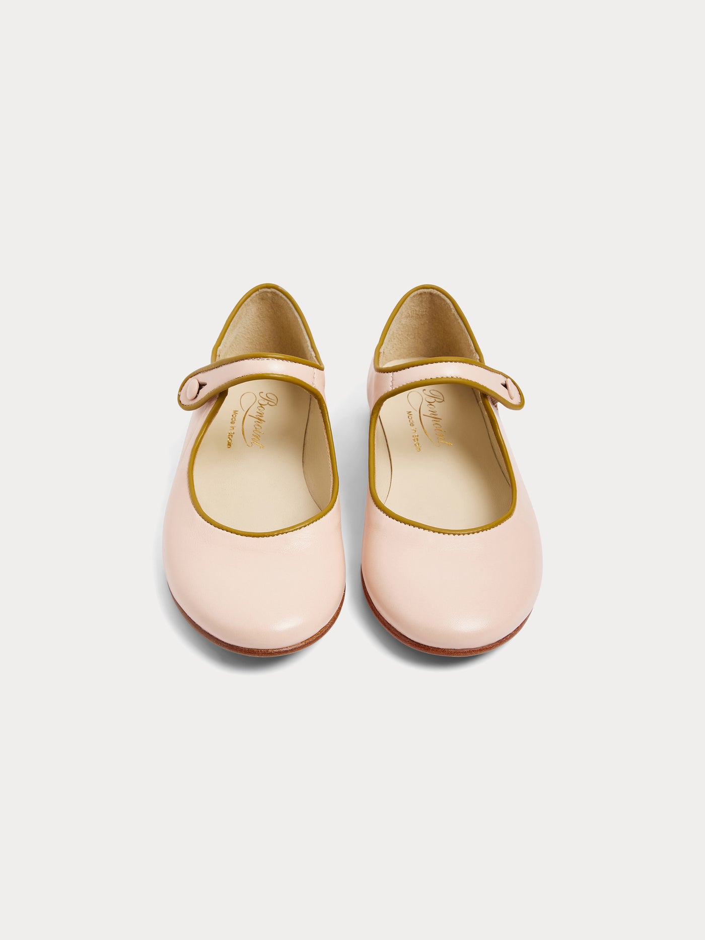 Ella mary janes in powder pink leather