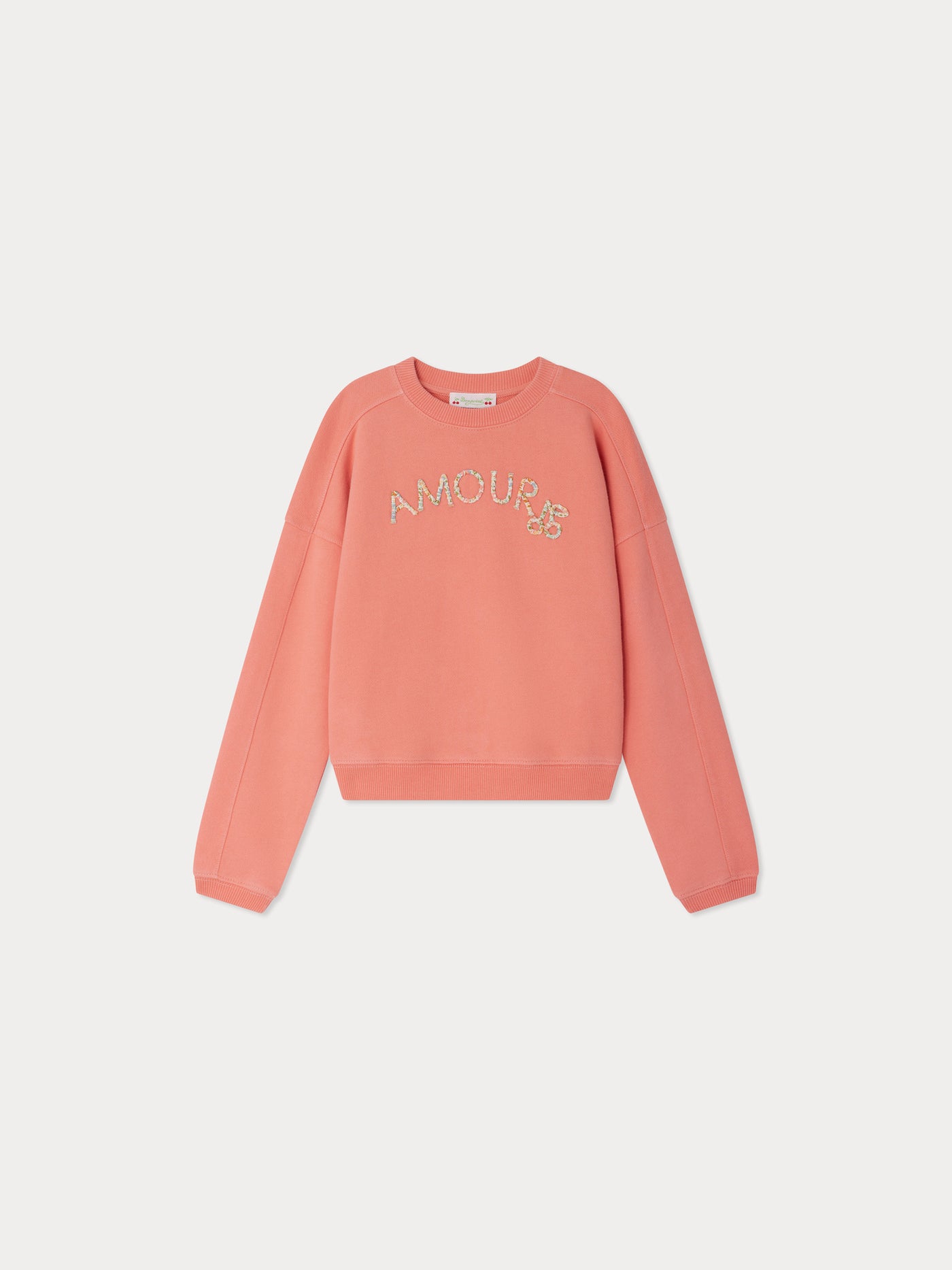 Gena Sweatshirt aus Fleece mit besticktem "amour"