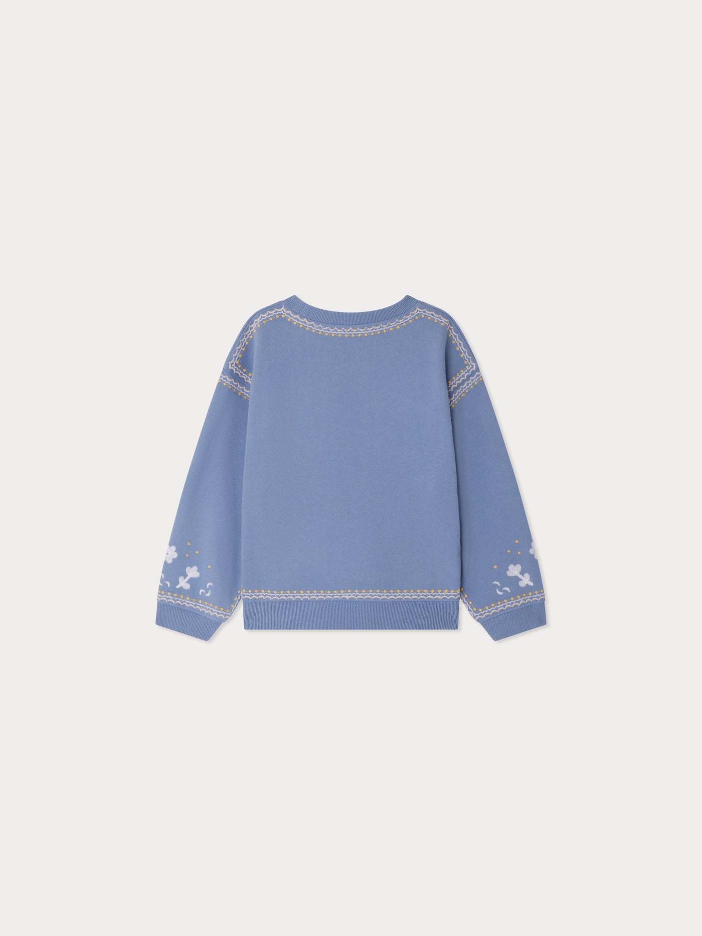 Dolores Sweatshirt aus Fleece mit floralen Stickereien