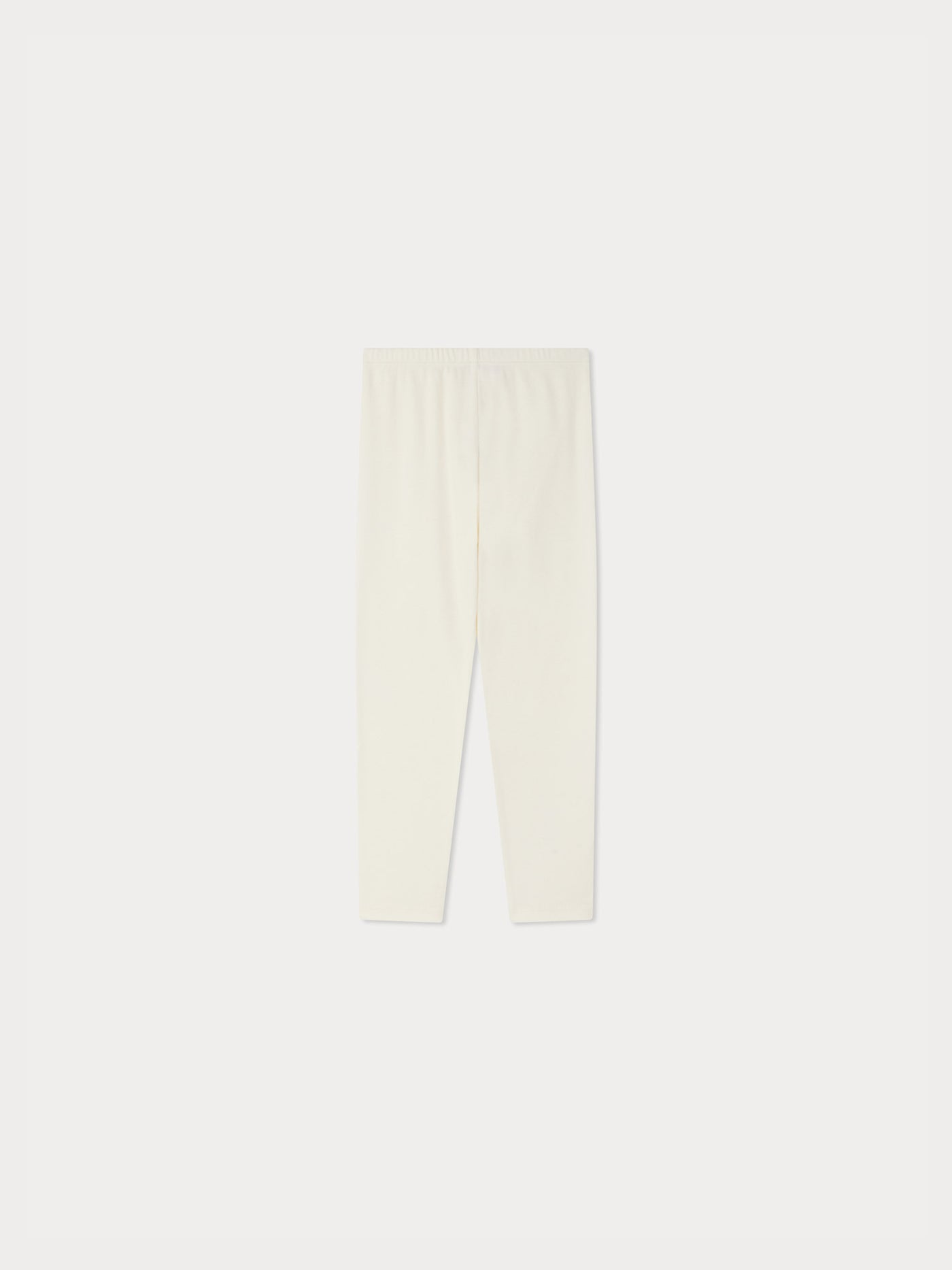 Graylinn leggings in solid ivory ribbed fabric