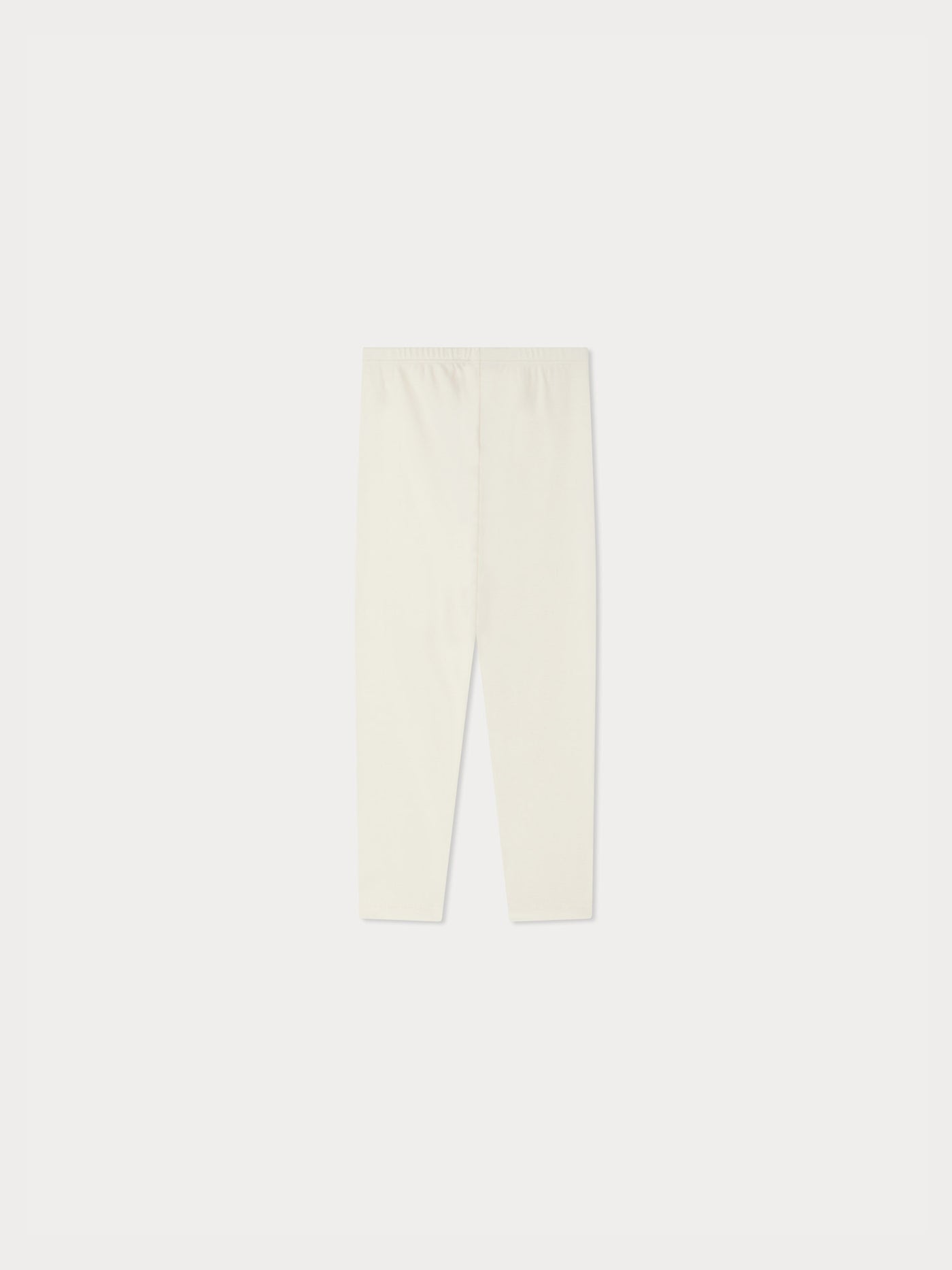 Graylinn leggings in solid ivory ribbed fabric