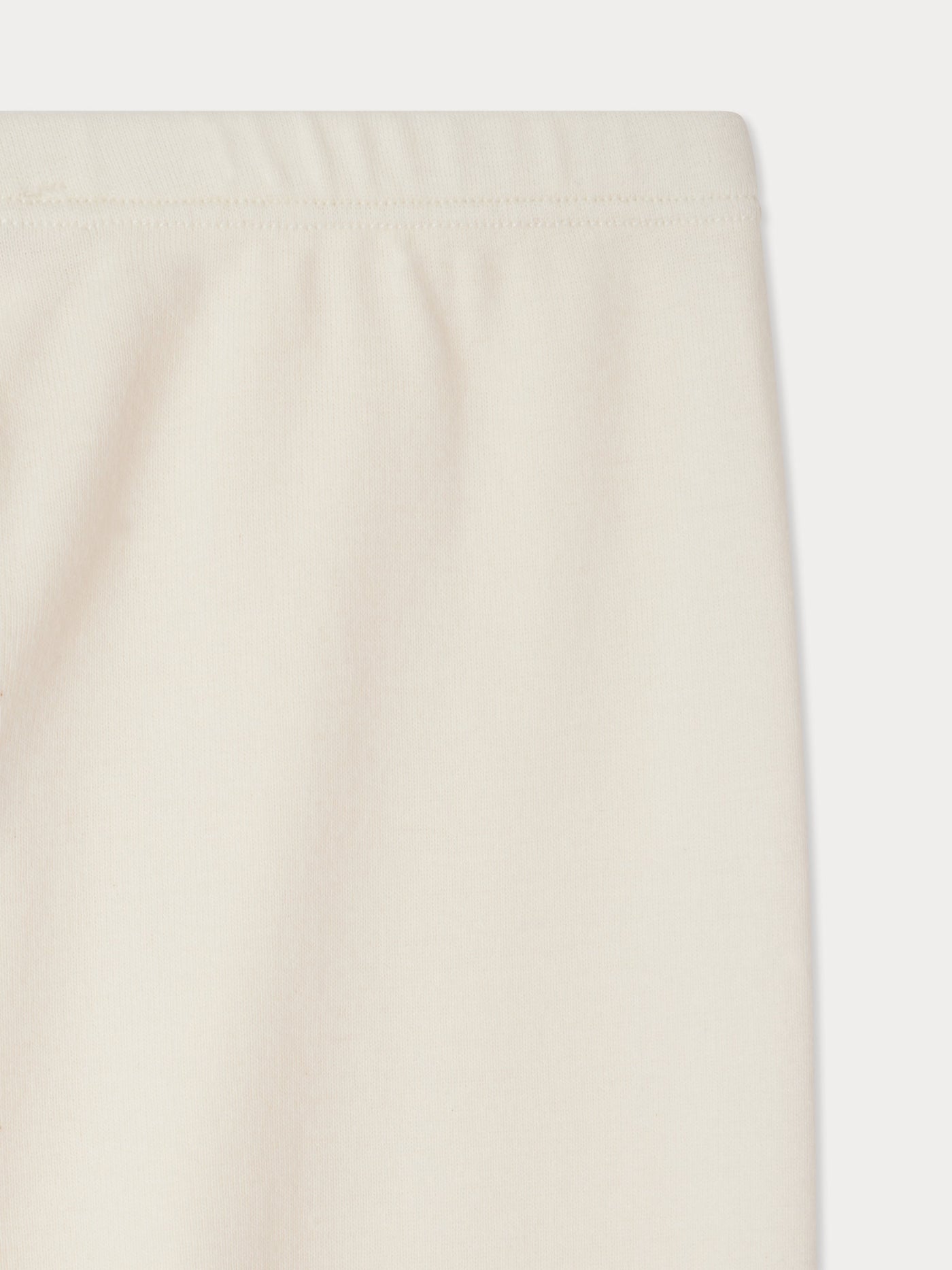 Graylinn leggings in solid ivory ribbed fabric