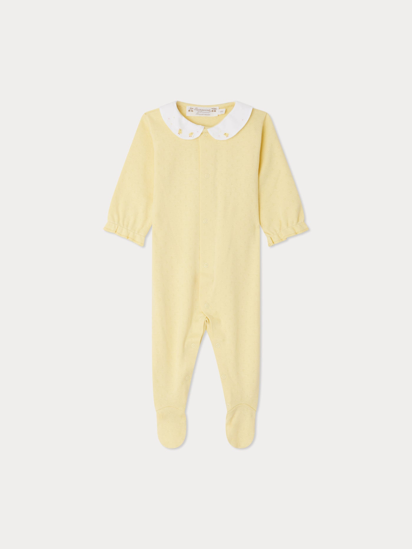 Tintina-Pyjama mit Kragen mit Kükenstickerei