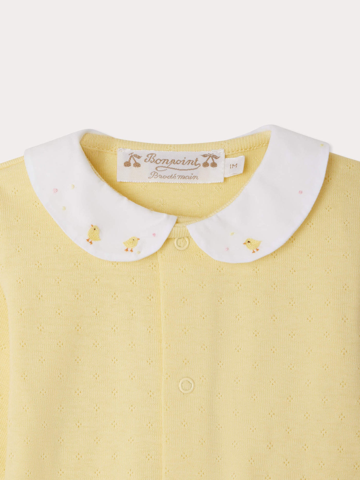 Tintina pajamas with chick-embroidered collar