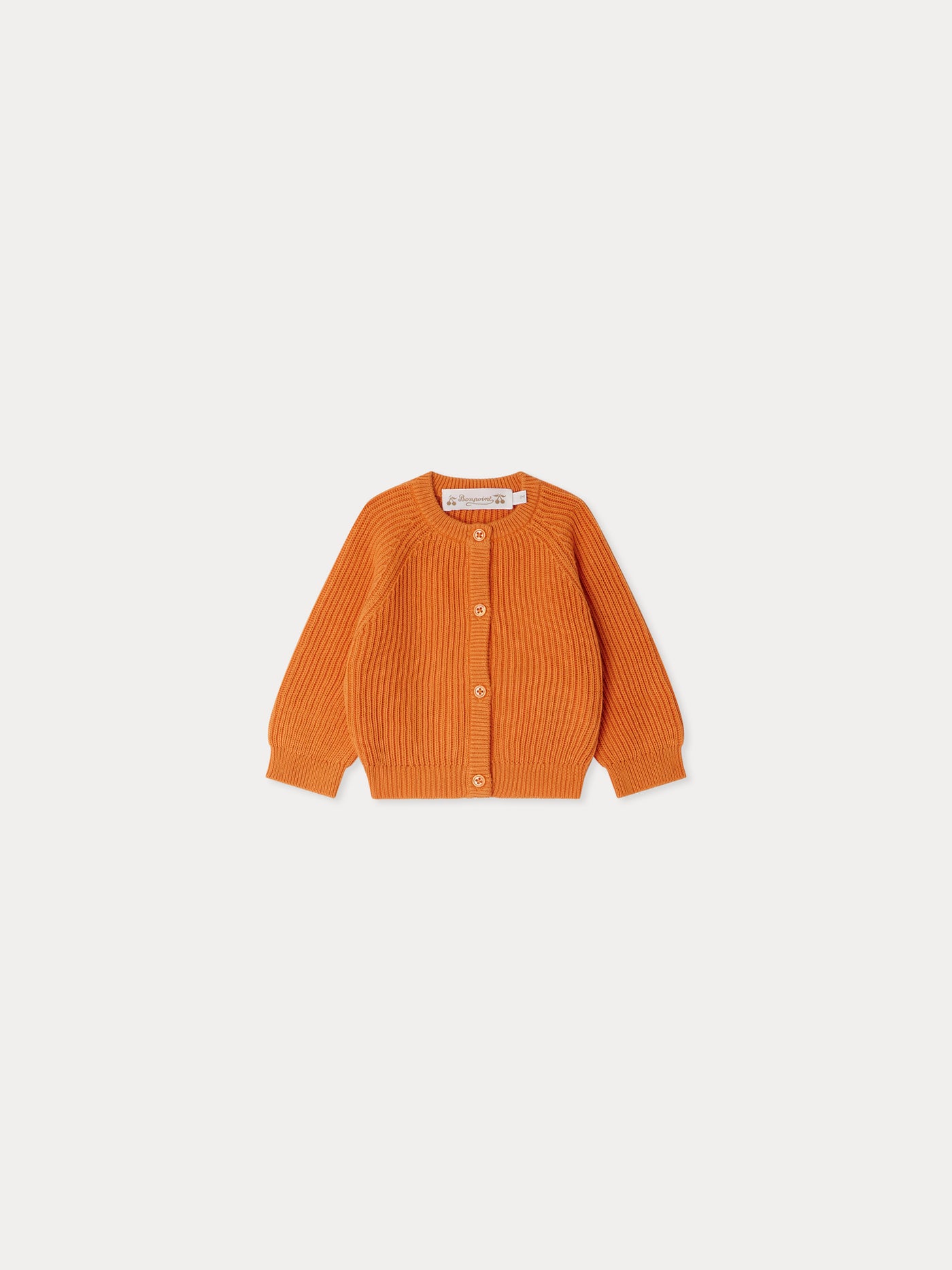 Giusto geripptes Cardigan in Orange