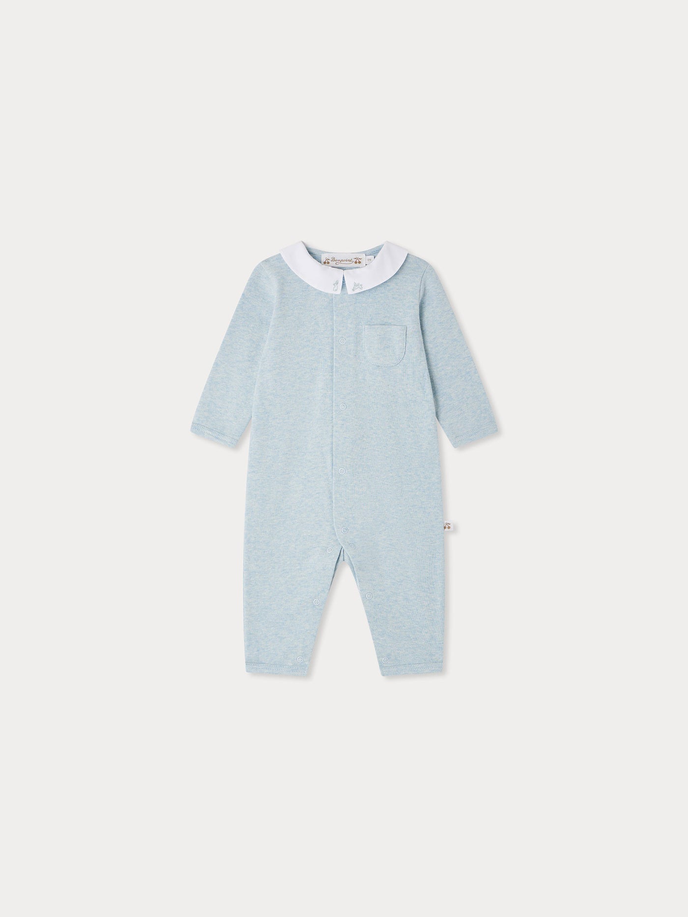 Anton Pyjama mit besticktem Hasenkragen