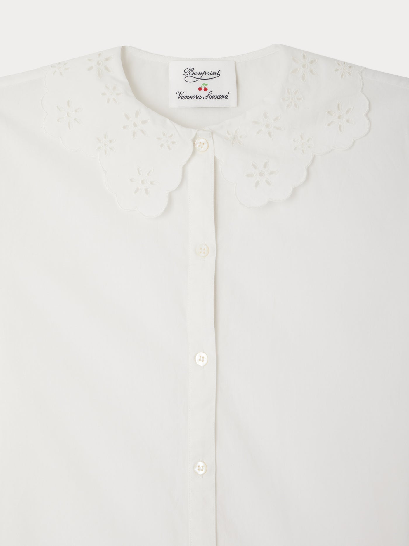 Bonpoint x Vanessa Seward Elegante Bluse mit englischen Stickereien